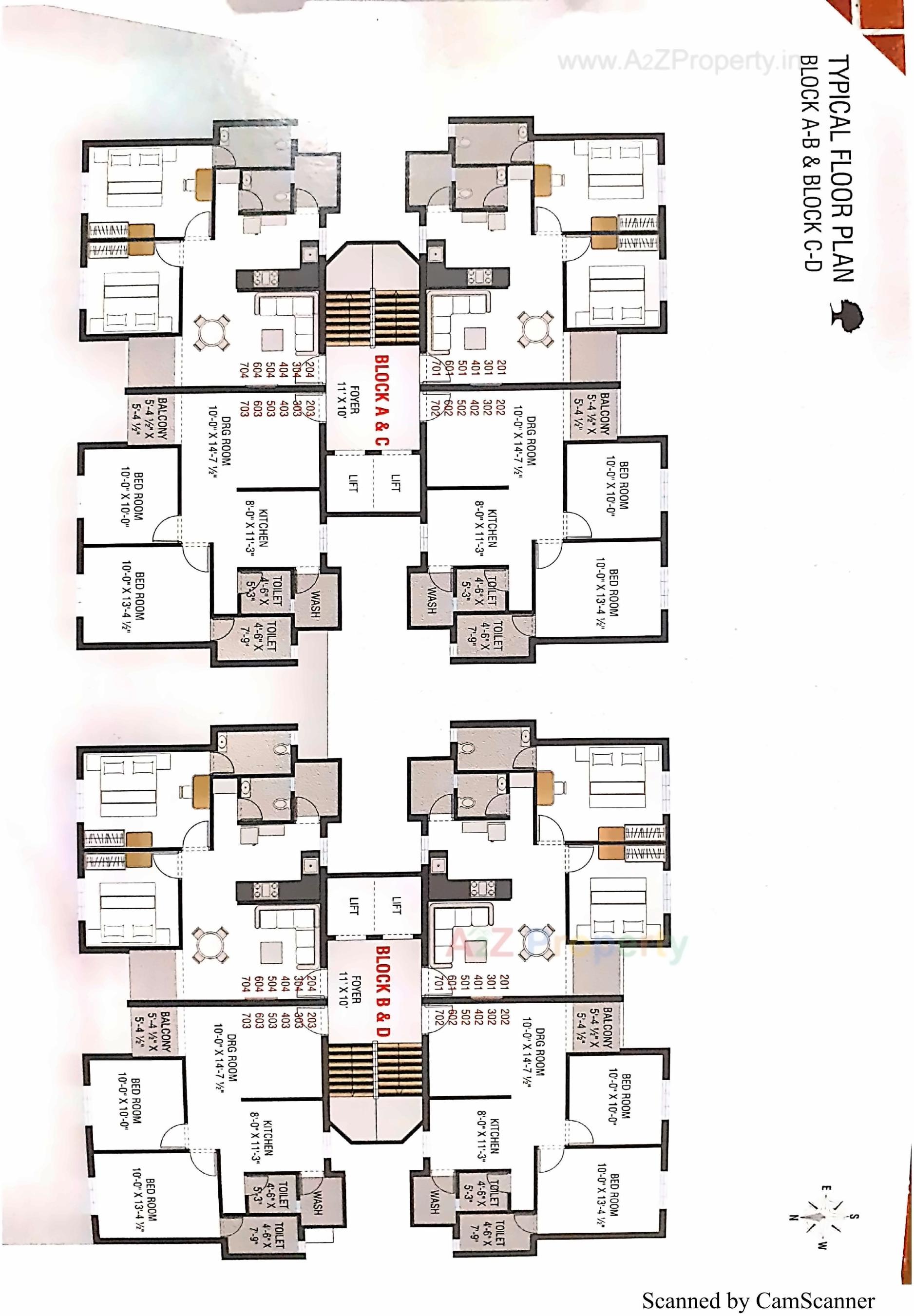 Layout of real estate project Silver Kalp located at Tavra, Bharuch, Gujarat
