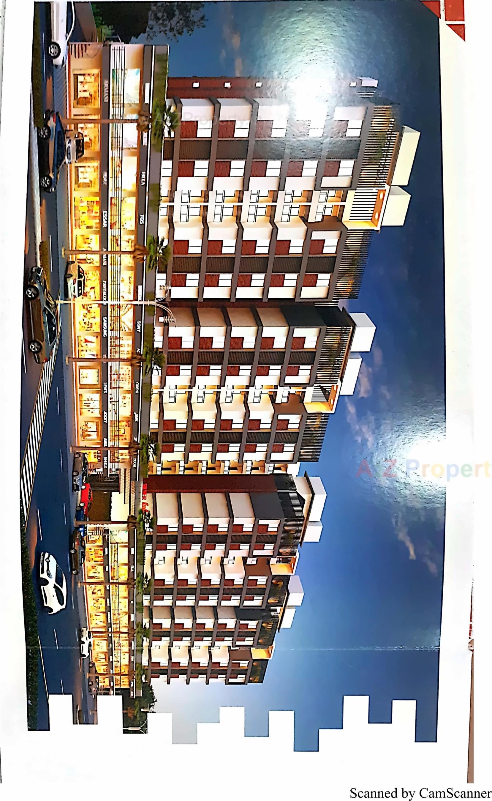 3D Elevation of real estate project Silver Kalp located at Tavra, Bharuch, Gujarat