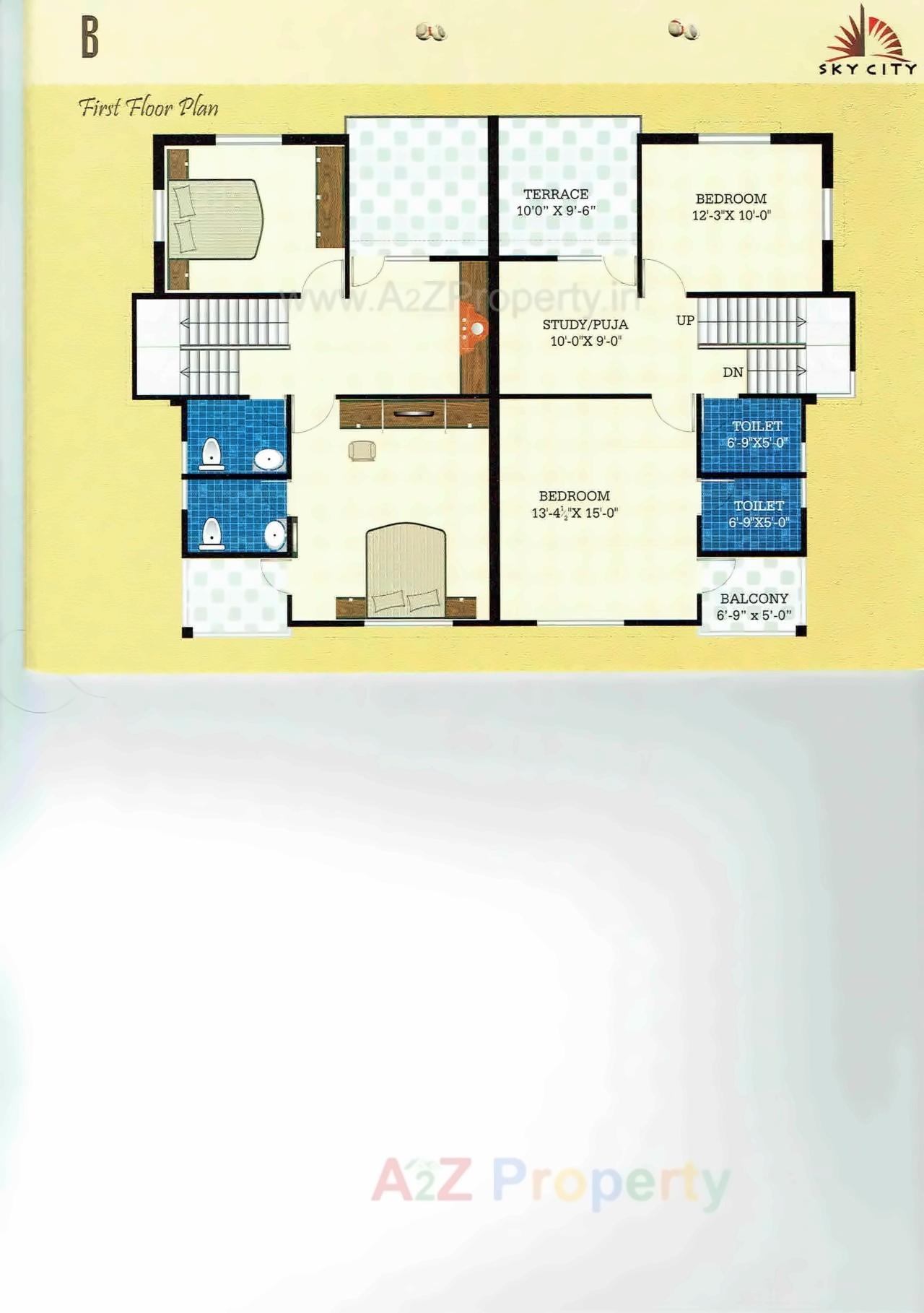 Layout of real estate project Sky City located at Diva, Bharuch, Gujarat