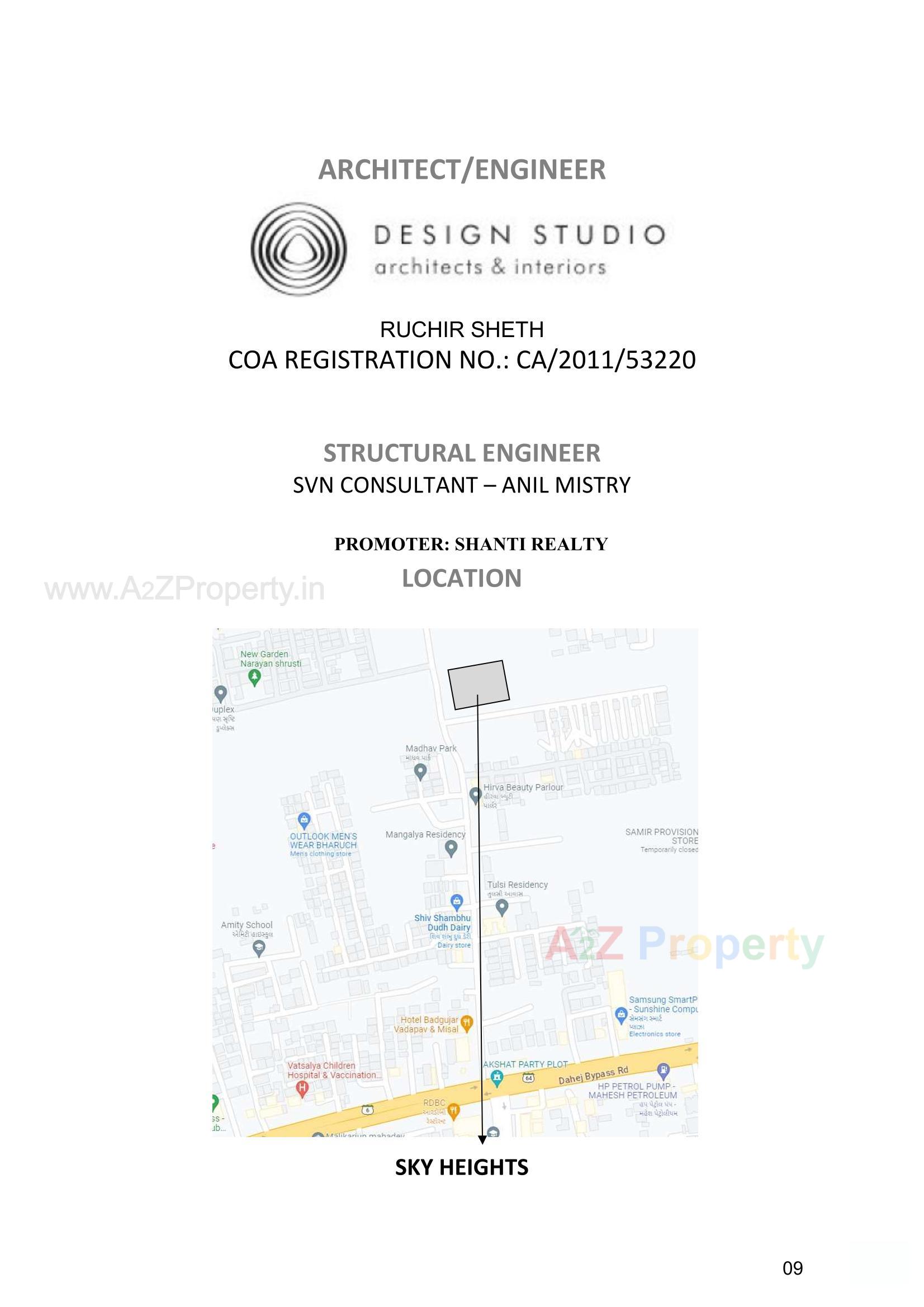  of real estate project Sky Heights located at Nandelav, Bharuch, Gujarat