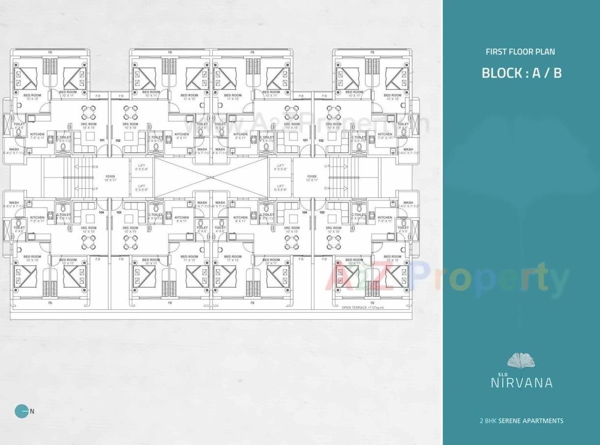 Layout of real estate project Sld Nirvana located at Zadeshwar, Bharuch, Gujarat
