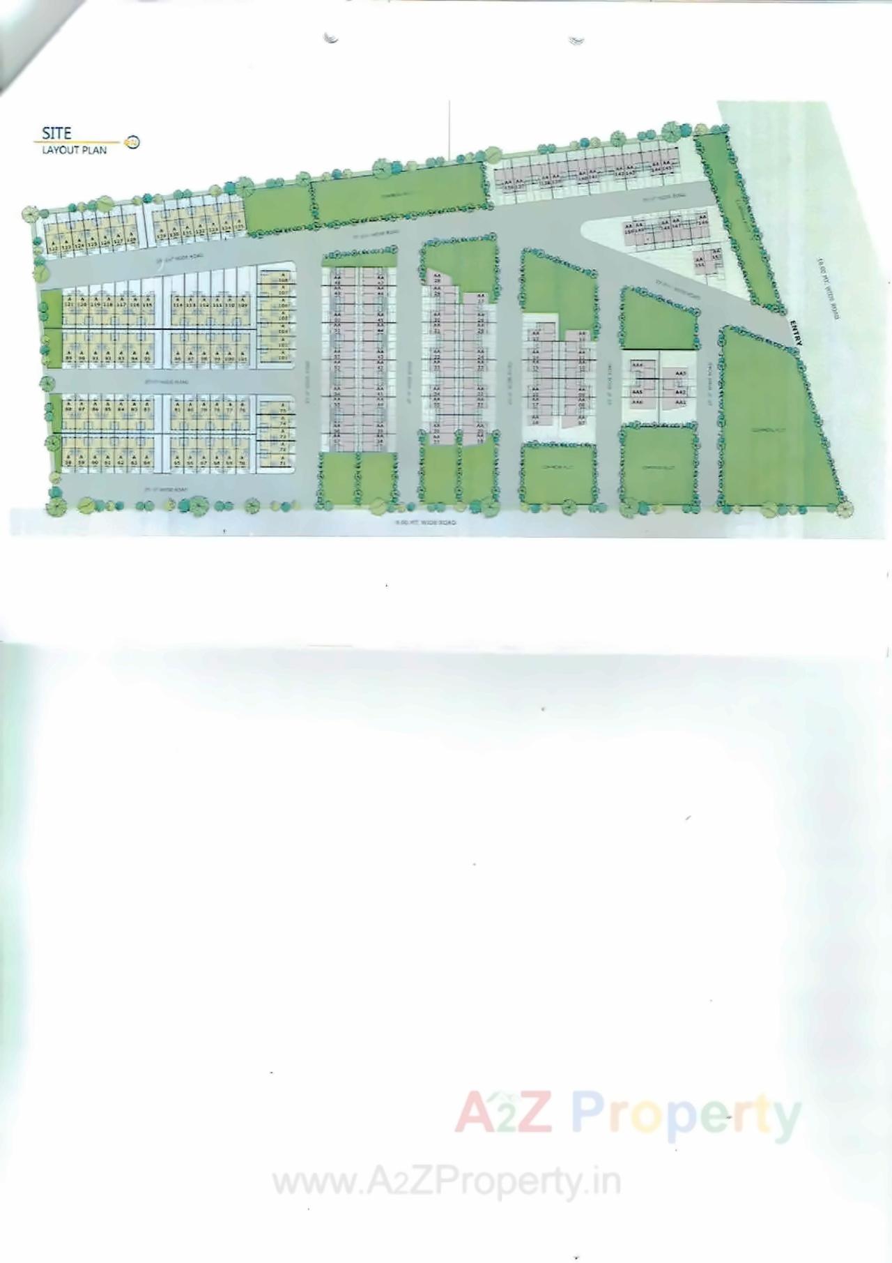 Layout of real estate project Suryoday Residency located at Luvara, Bharuch, Gujarat