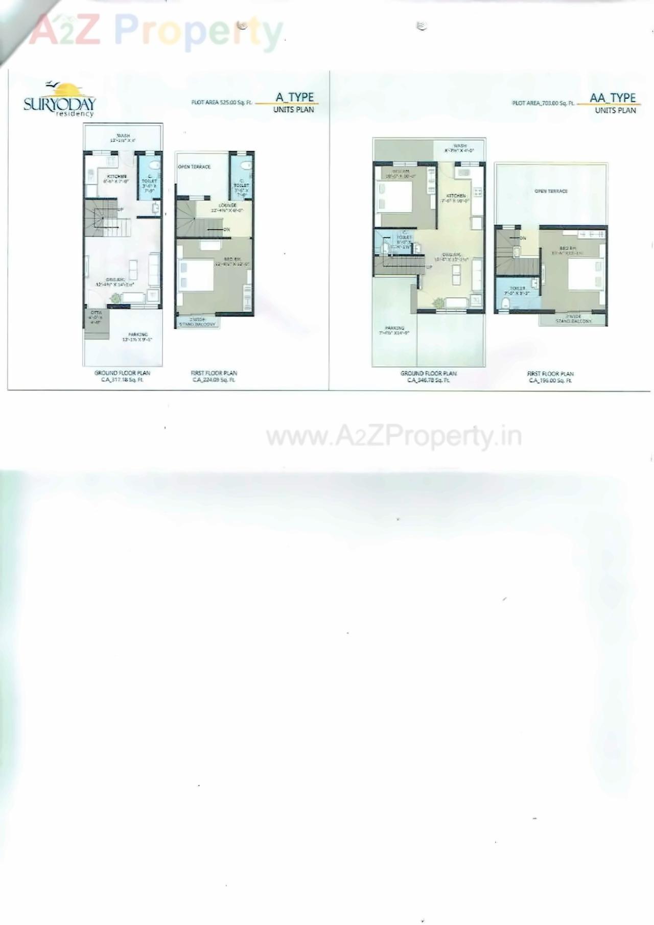 Layout of real estate project Suryoday Residency located at Luvara, Bharuch, Gujarat