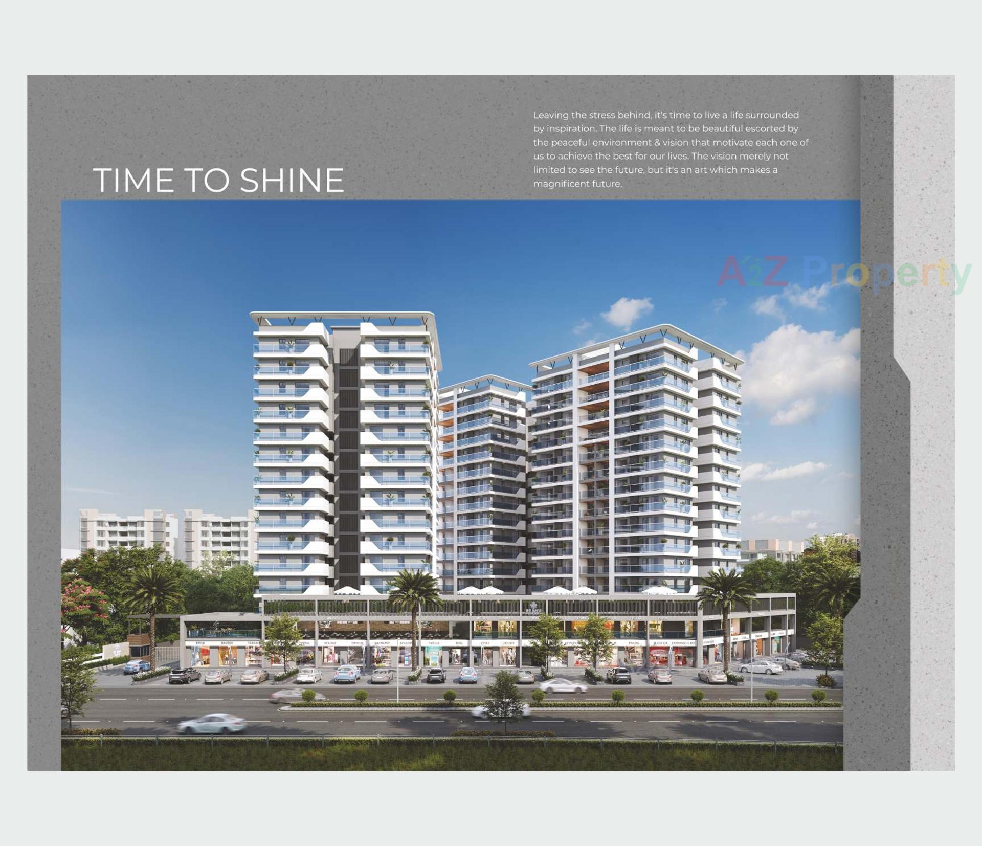 3D Elevation of real estate project The Maple Skydeck located at Tavra, Bharuch, Gujarat