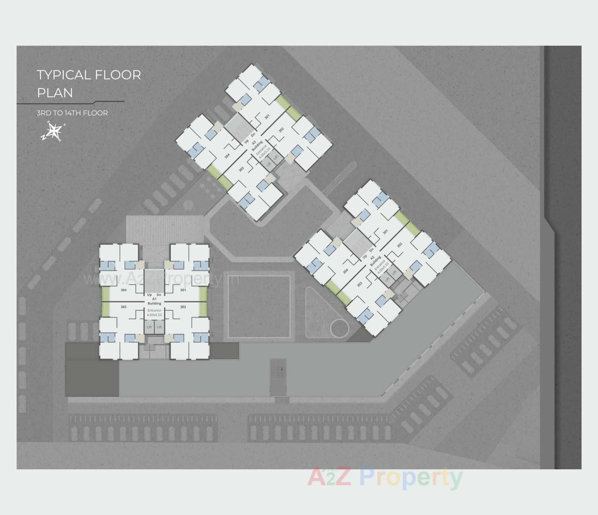 Layout of real estate project The Maple Skydeck located at Tavra, Bharuch, Gujarat