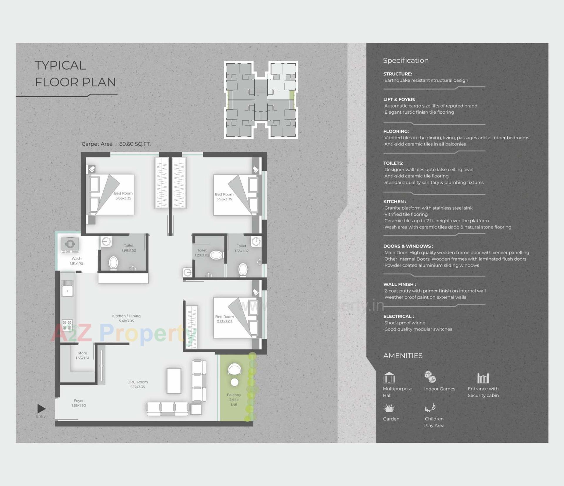 Layout of real estate project The Maple Skydeck located at Tavra, Bharuch, Gujarat
