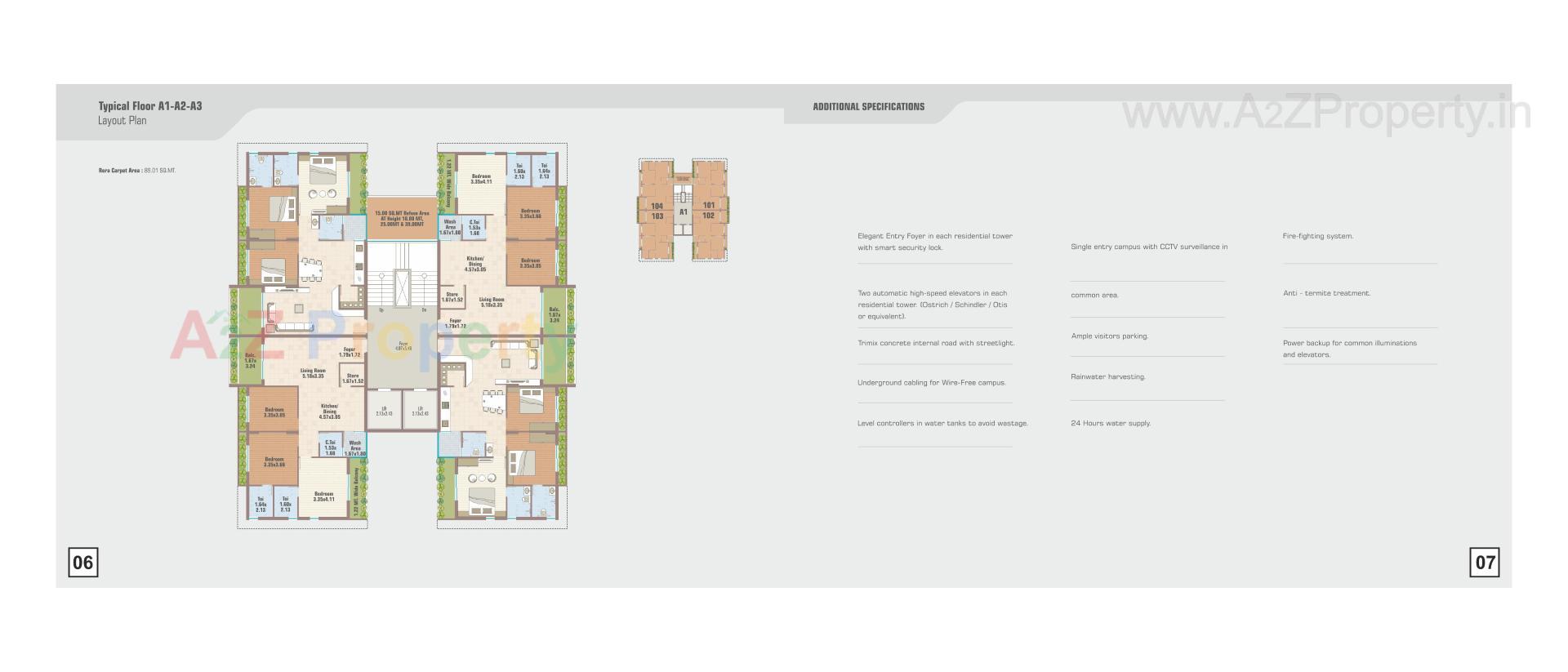 Layout of real estate project The Maple Skywalk located at Tavra, Bharuch, Gujarat