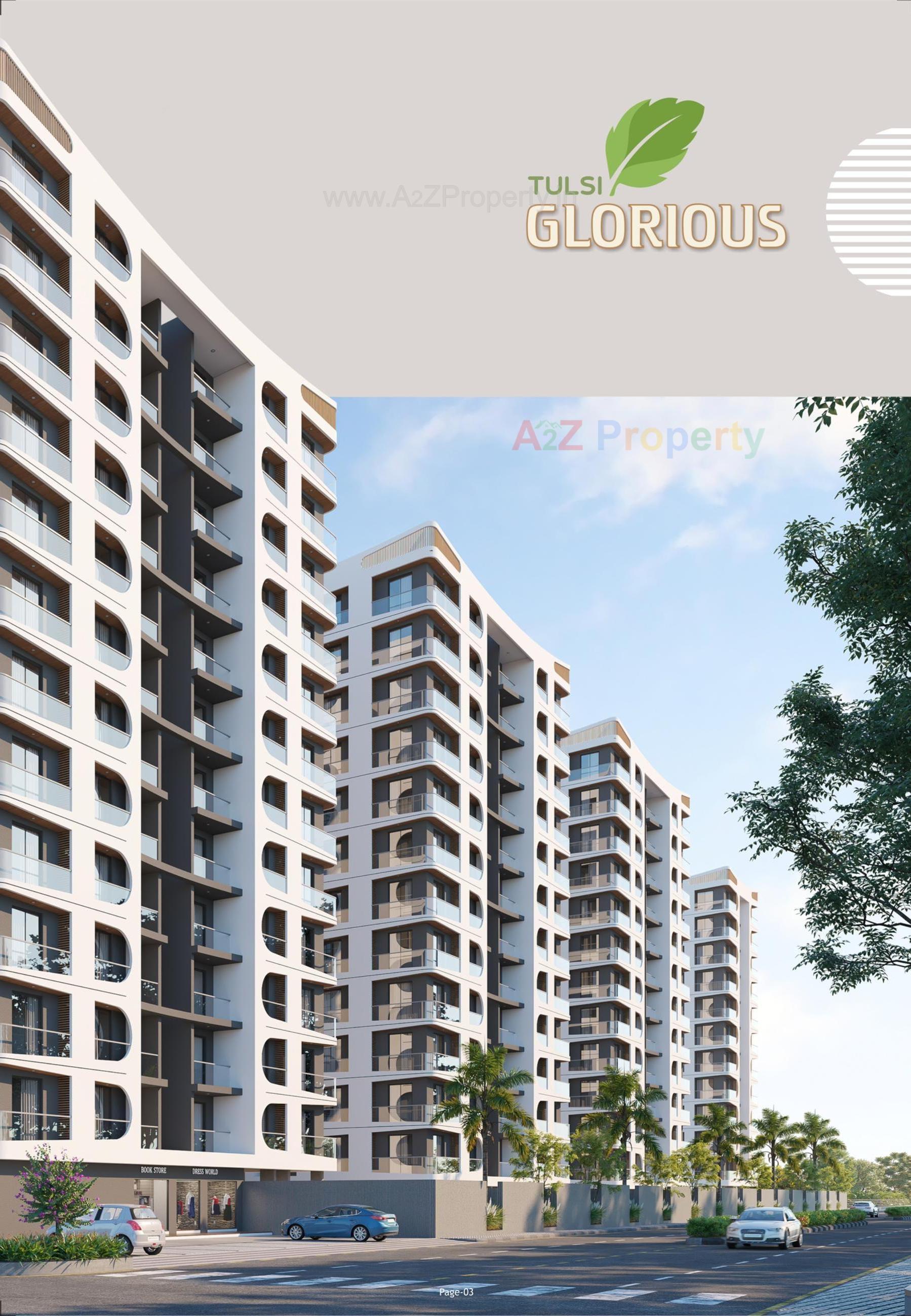 3D Elevation of real estate project Tulsi Glorious located at Nandelav, Bharuch, Gujarat