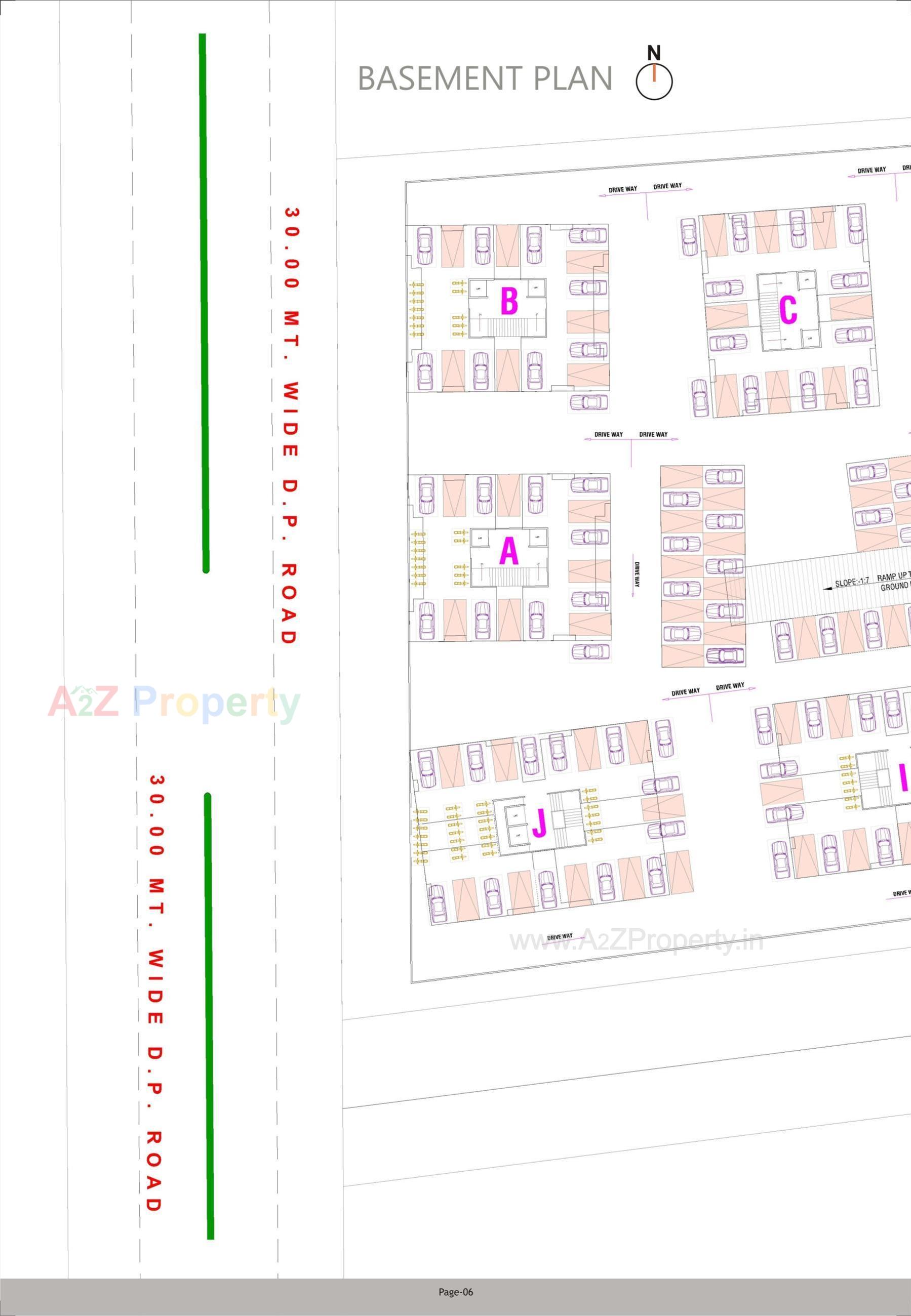 Layout of real estate project Tulsi Glorious located at Nandelav, Bharuch, Gujarat