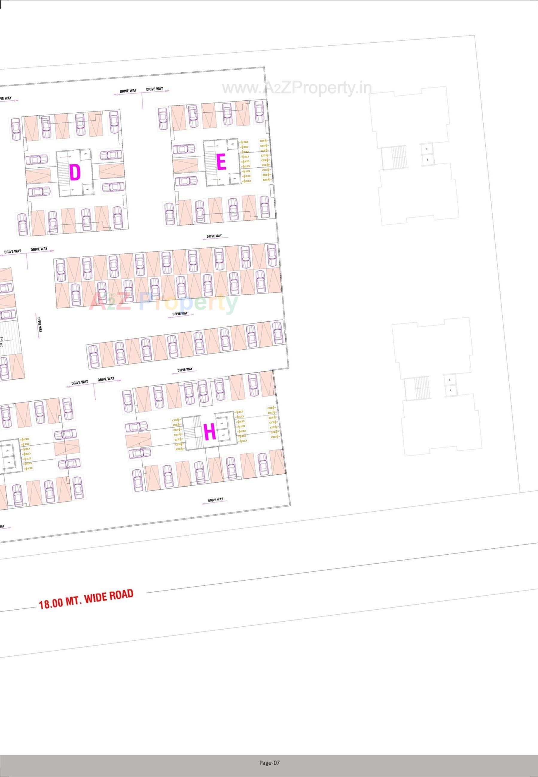 Layout of real estate project Tulsi Glorious located at Nandelav, Bharuch, Gujarat