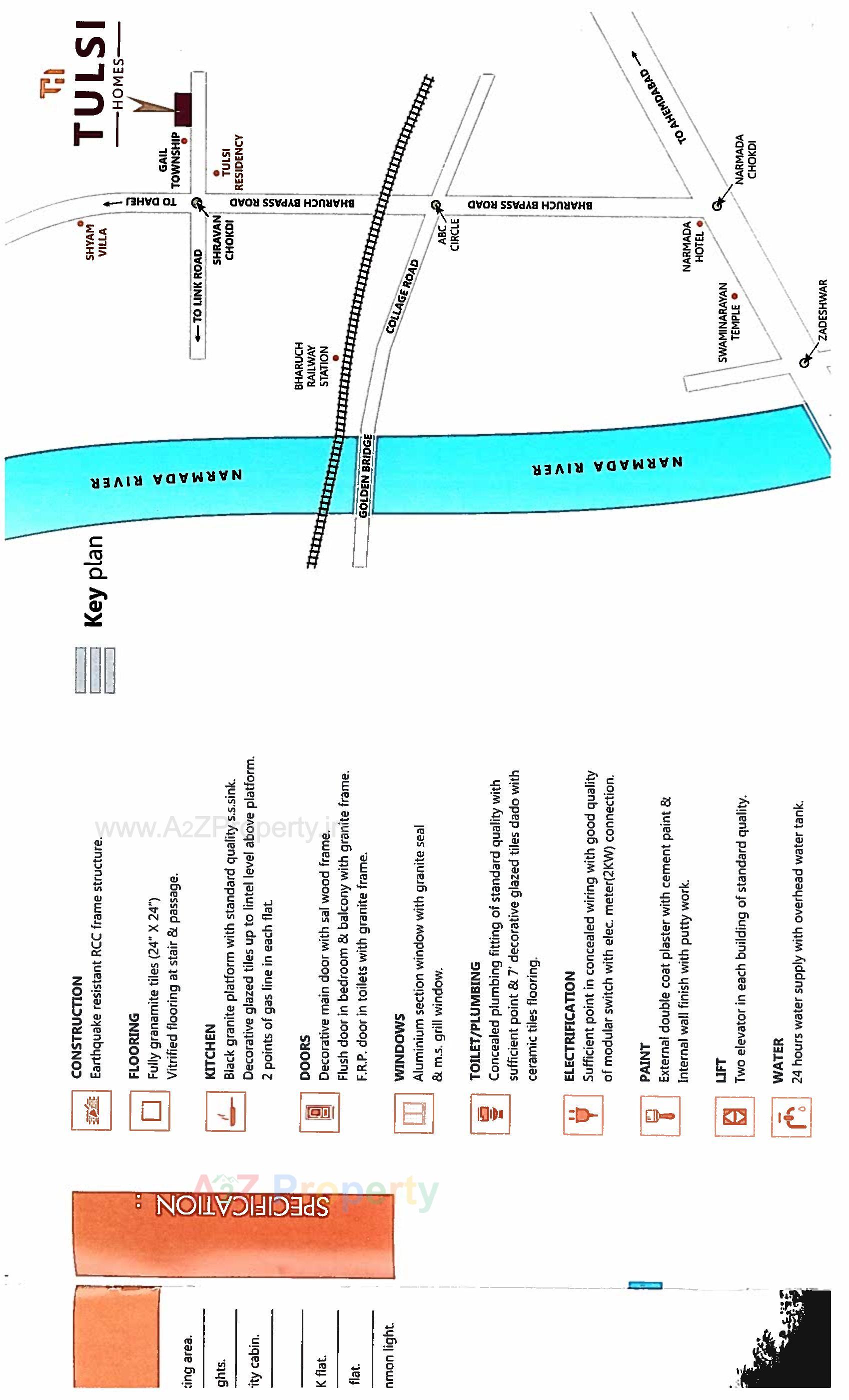  of real estate project Tulsi Homes located at Umaraj, Bharuch, Gujarat