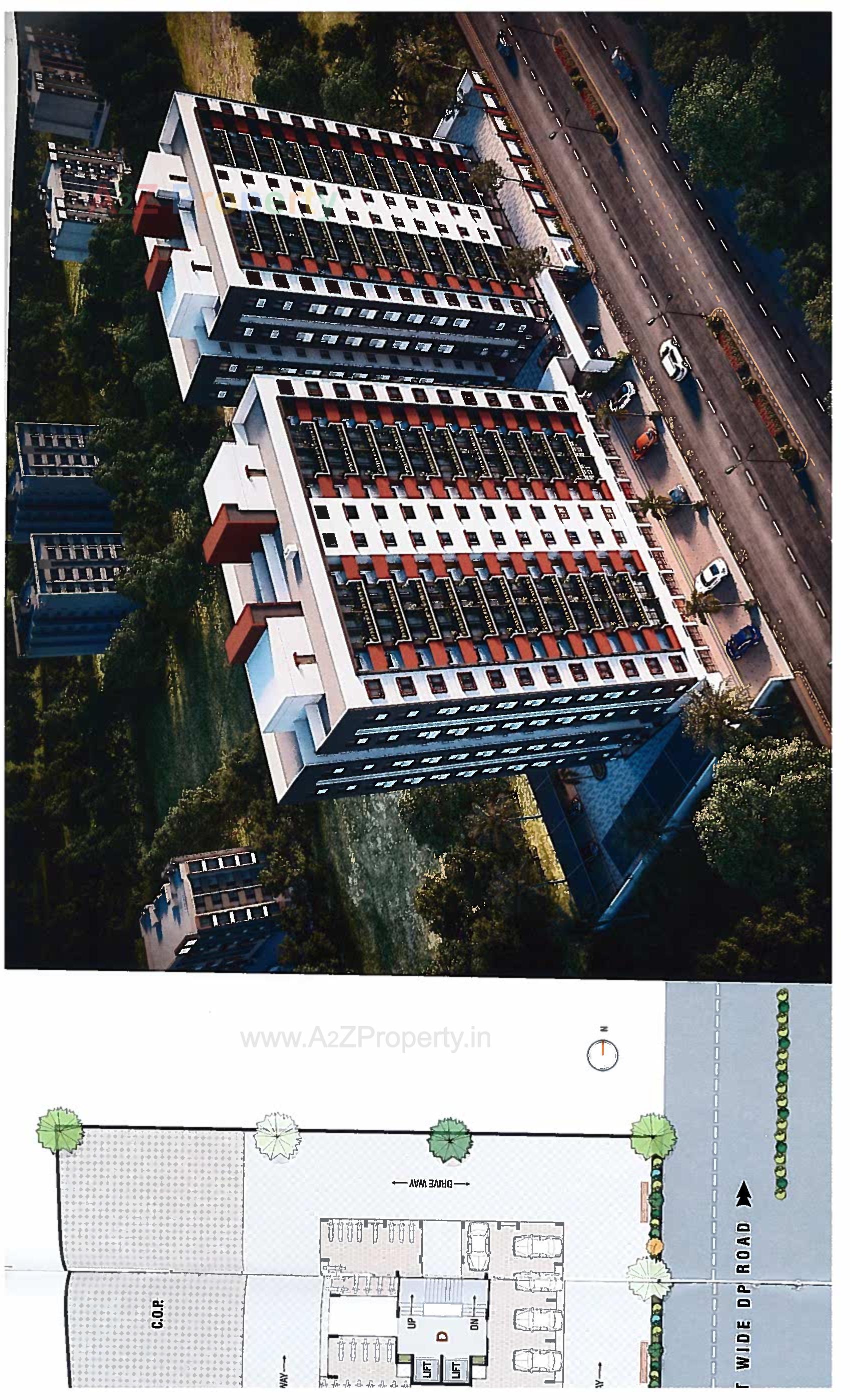 3D Elevation of real estate project Tulsi Homes located at Umaraj, Bharuch, Gujarat