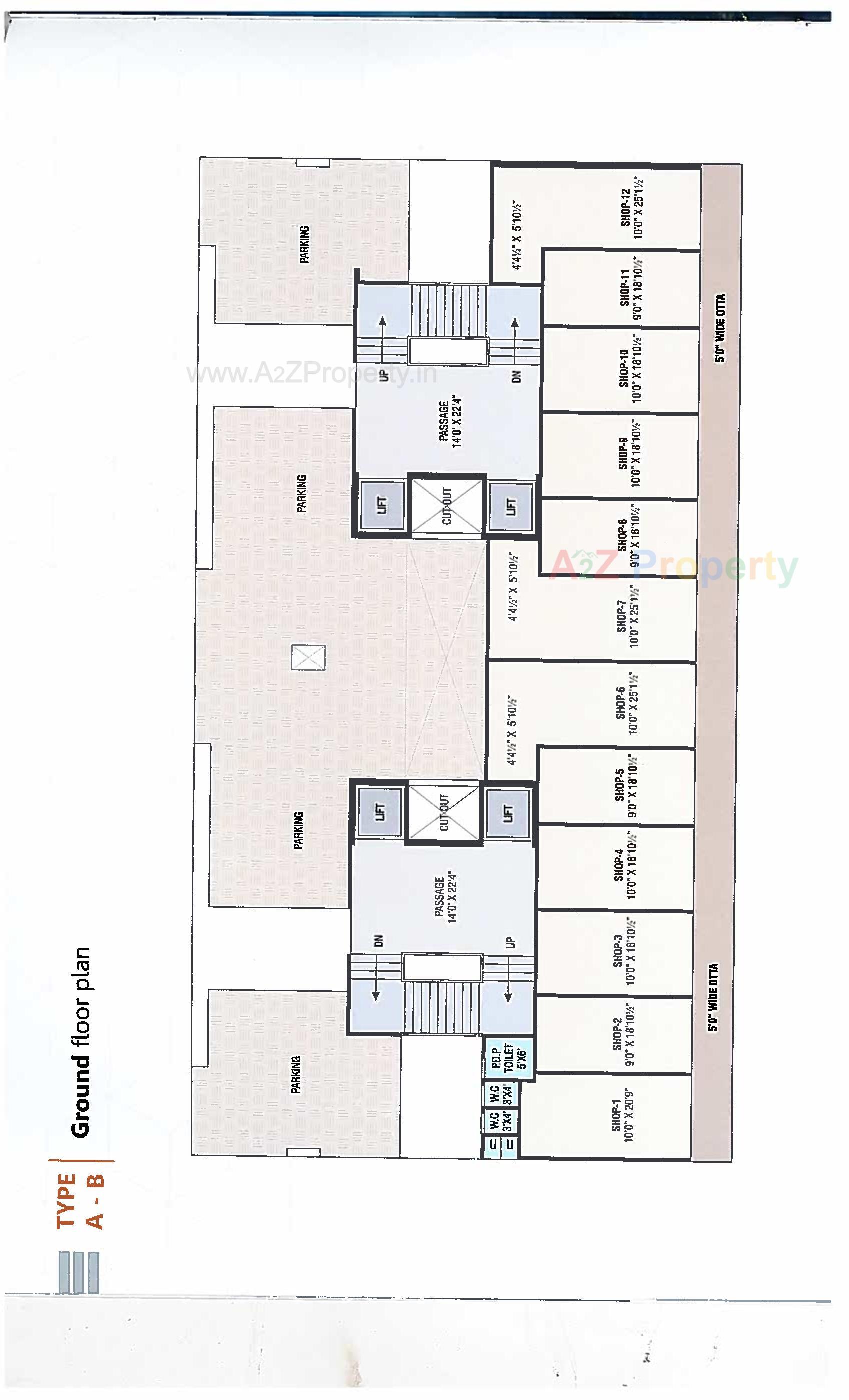 Layout of real estate project Tulsi Homes located at Umaraj, Bharuch, Gujarat