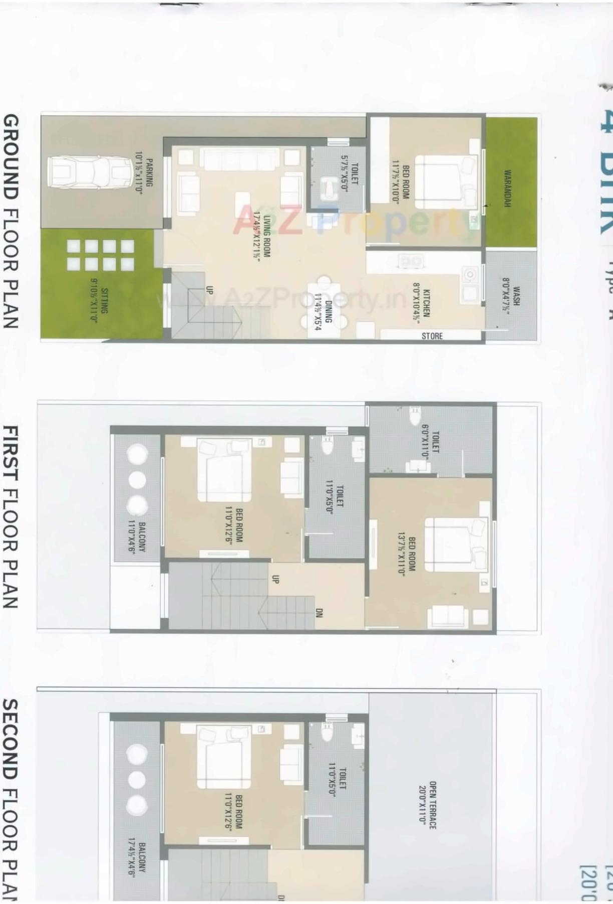 Layout of real estate project Tulsi Villa / Square located at Ankleshwar, Bharuch, Gujarat
