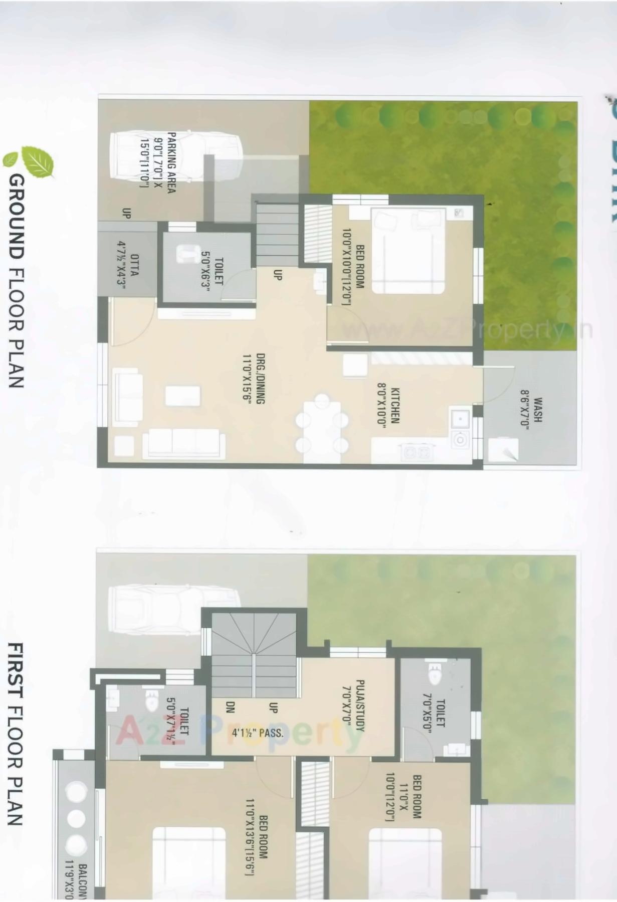 Layout of real estate project Tulsi Villa / Square located at Ankleshwar, Bharuch, Gujarat