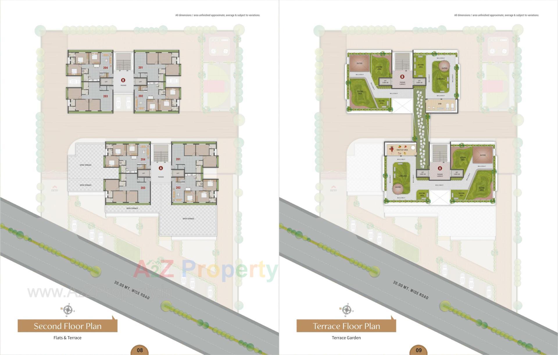Layout of real estate project Twin Towers located at Tavra, Bharuch, Gujarat