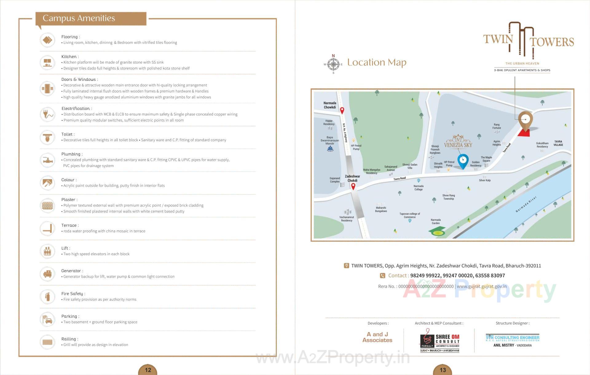  of real estate project Twin Towers located at Tavra, Bharuch, Gujarat