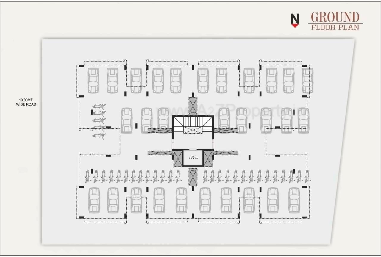 Layout of real estate project Udbhav Residency located at Chavaj, Bharuch, Gujarat
