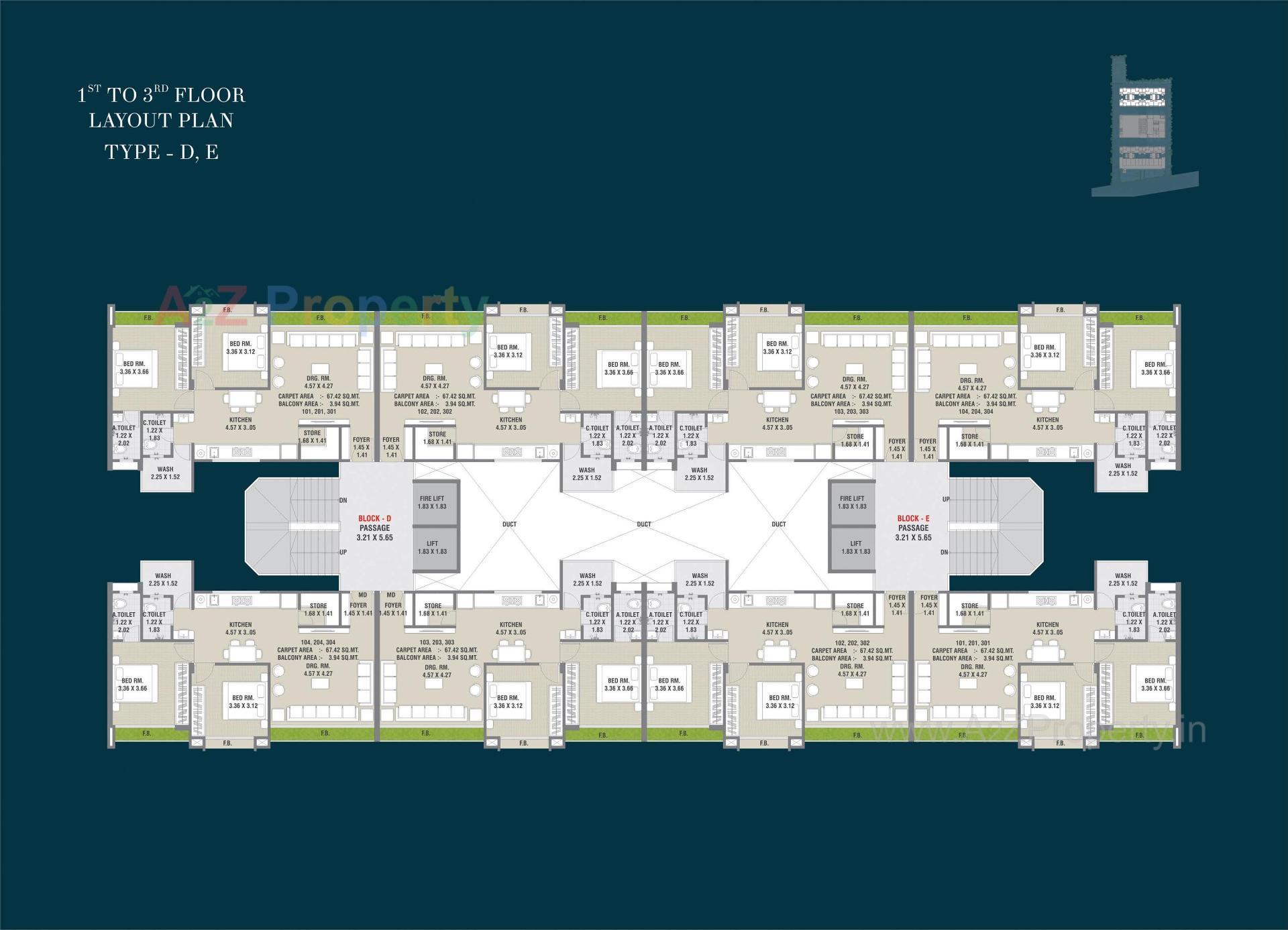 Layout of real estate project Venezia Sky located at Tavra, Bharuch, Gujarat