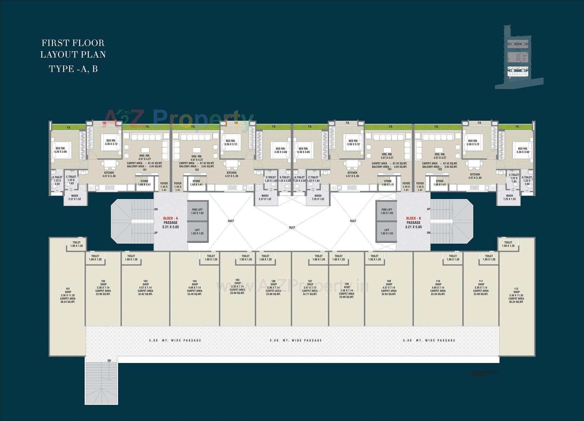 Layout of real estate project Venezia Sky located at Tavra, Bharuch, Gujarat