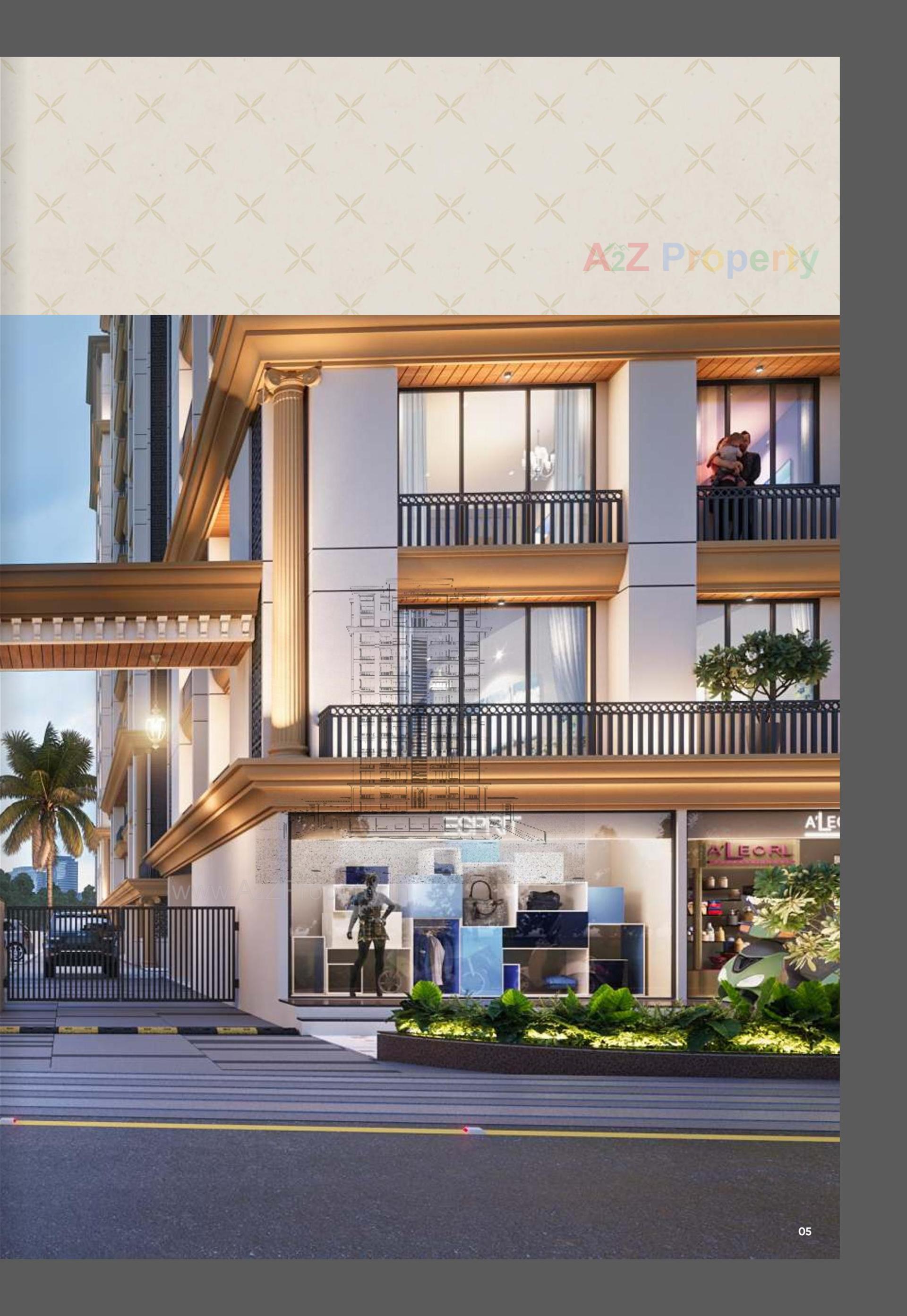 3D Elevation of real estate project Venezia Vista located at Zadeshwar, Bharuch, Gujarat