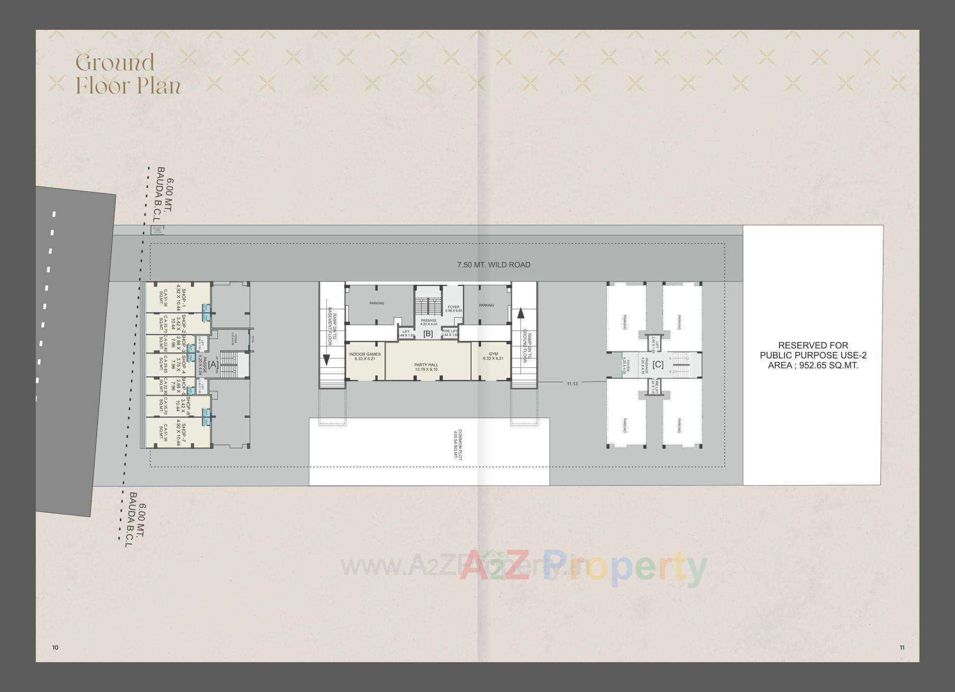 Layout of real estate project Venezia Vista located at Zadeshwar, Bharuch, Gujarat