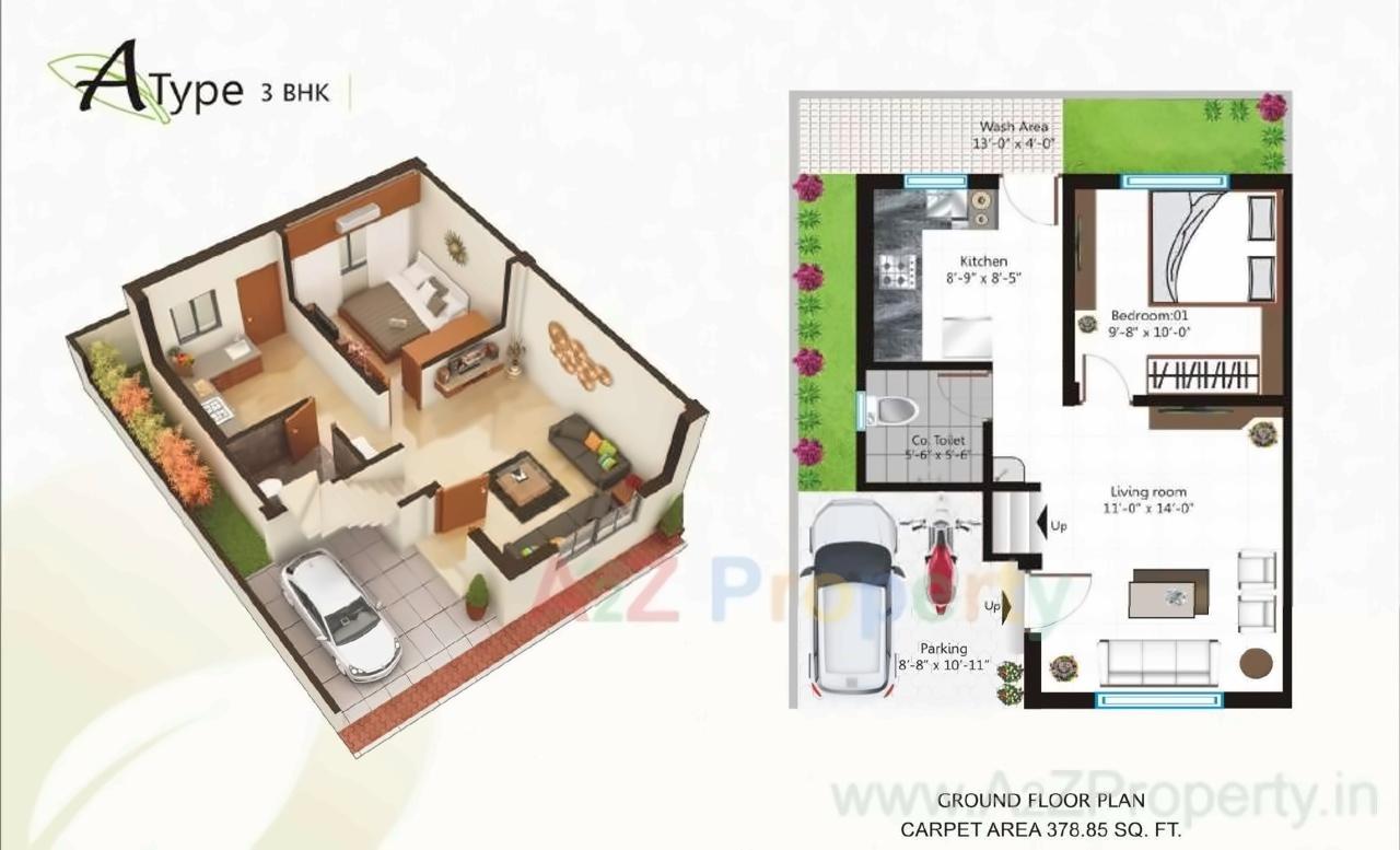 Layout of real estate project Vishvam Green located at Nandelav, Bharuch, Gujarat