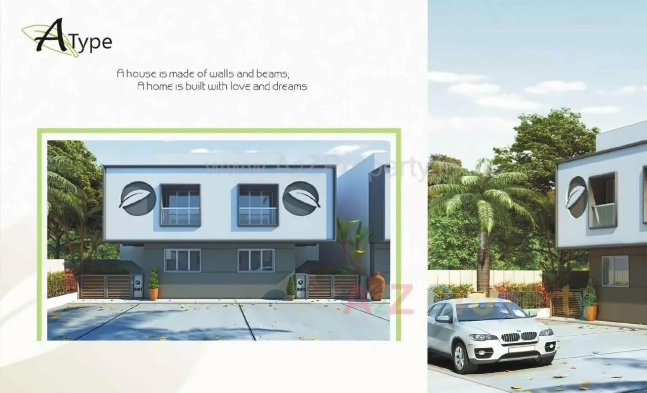 3D Elevation of real estate project Vishvam Green located at Nandelav, Bharuch, Gujarat