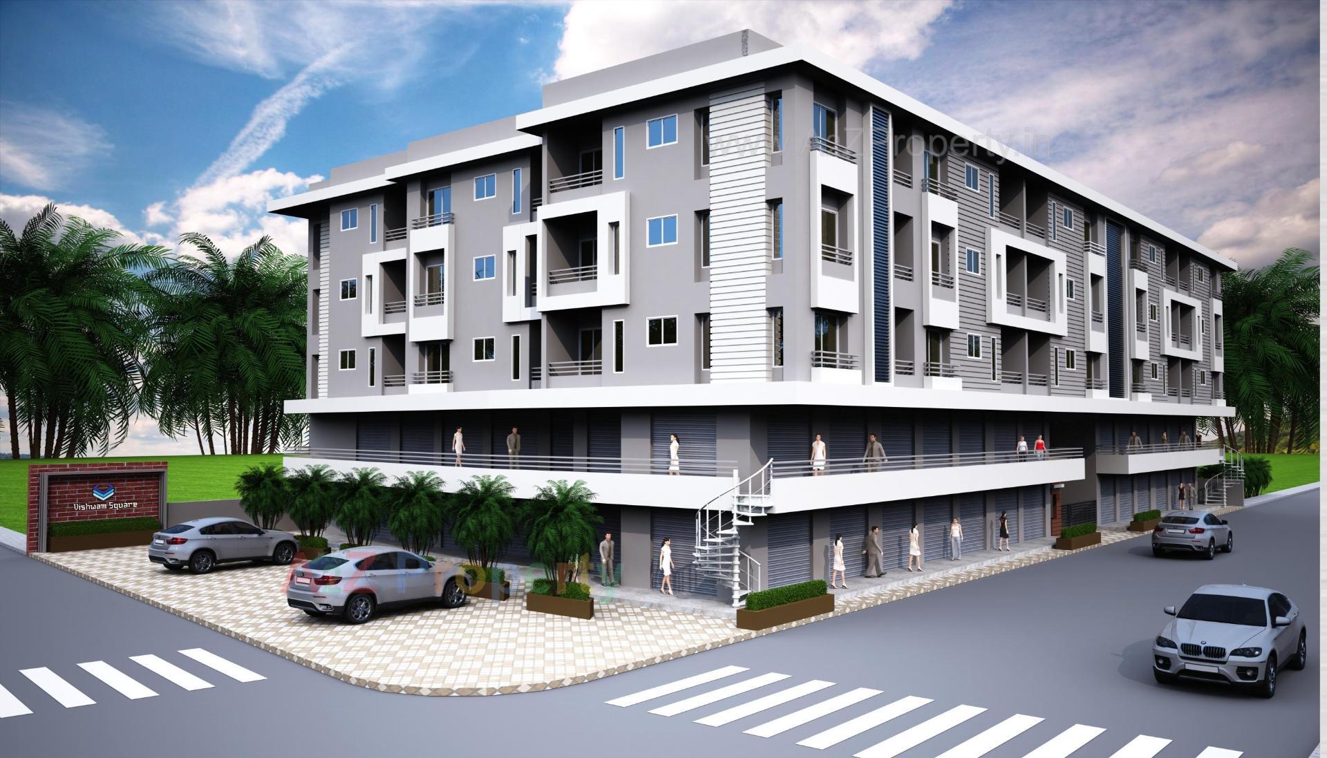 3D Elevation of real estate project Vishwam Square located at Bharuch, Bharuch, Gujarat