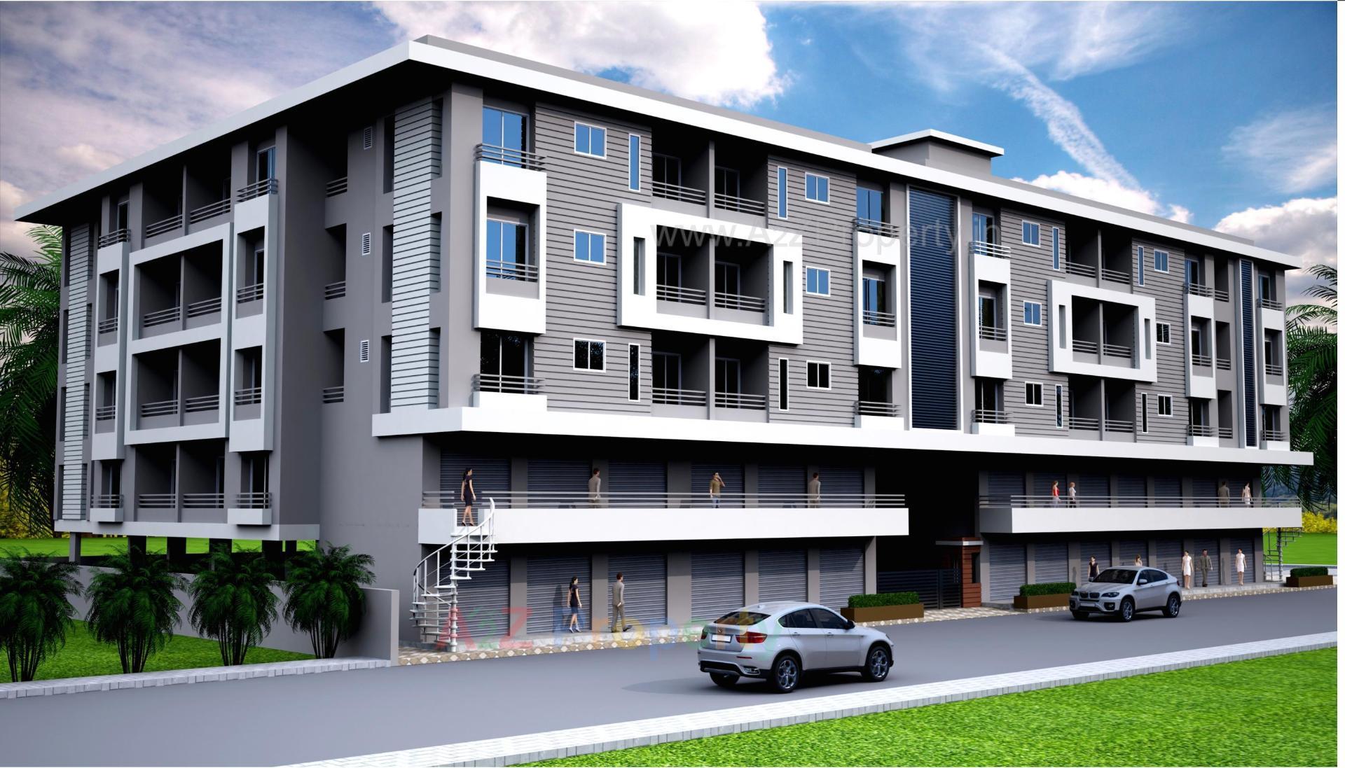 3D Elevation of real estate project Vishwam Square located at Bharuch, Bharuch, Gujarat