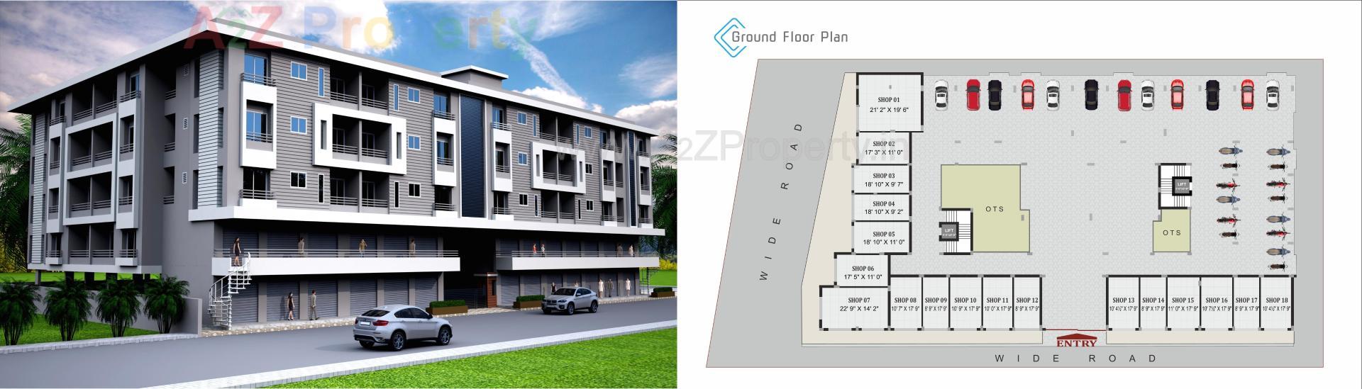 Layout of real estate project Vishwam Square located at Bharuch, Bharuch, Gujarat