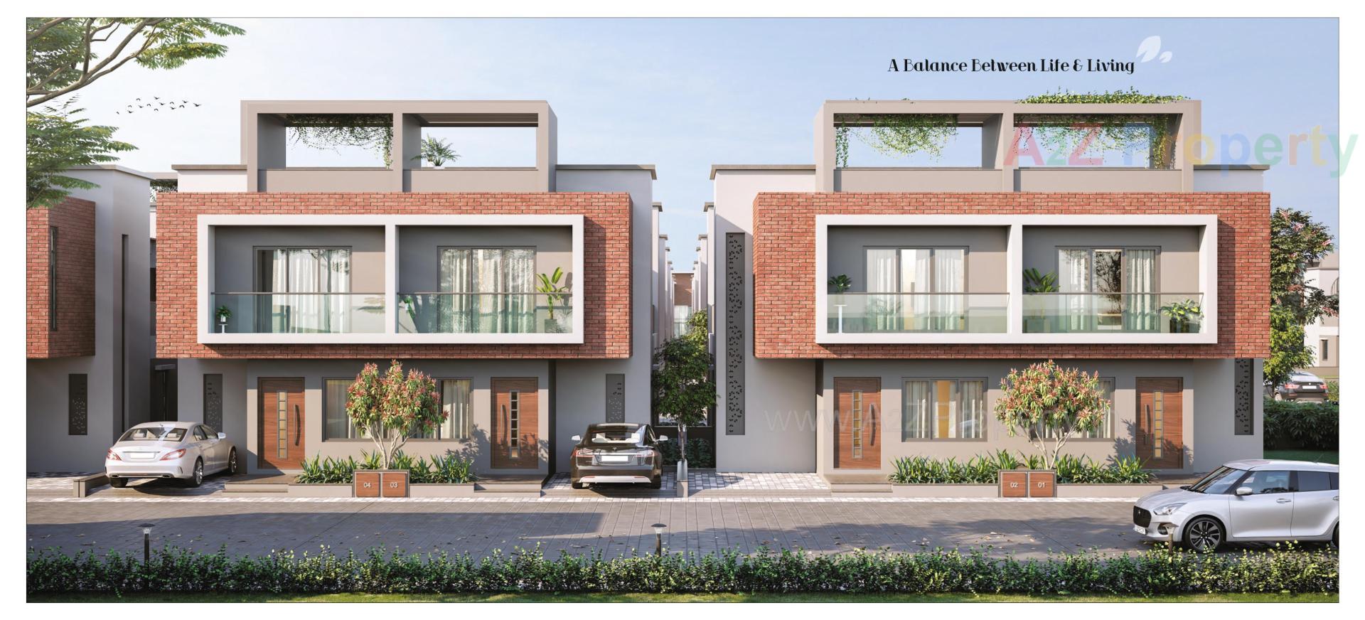 3D Elevation of real estate project Vivanta The Grandeur located at Nandelav, Bharuch, Gujarat