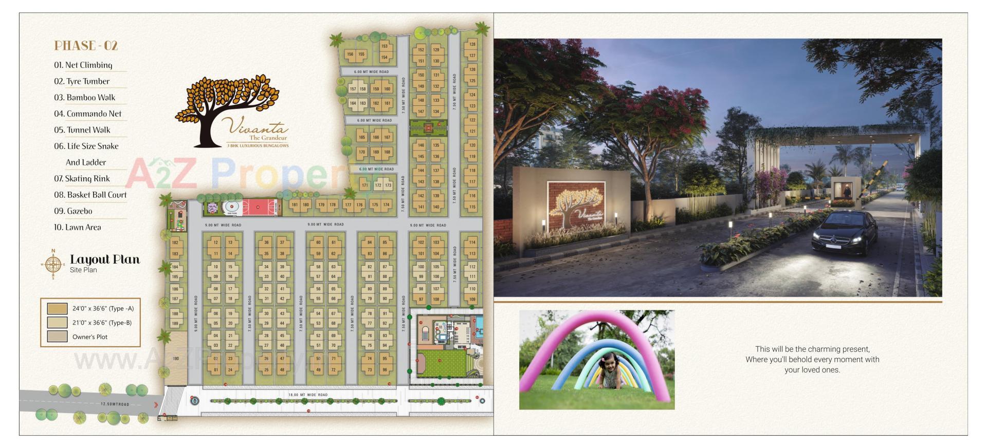 Layout of real estate project Vivanta The Grandeur located at Nandelav, Bharuch, Gujarat