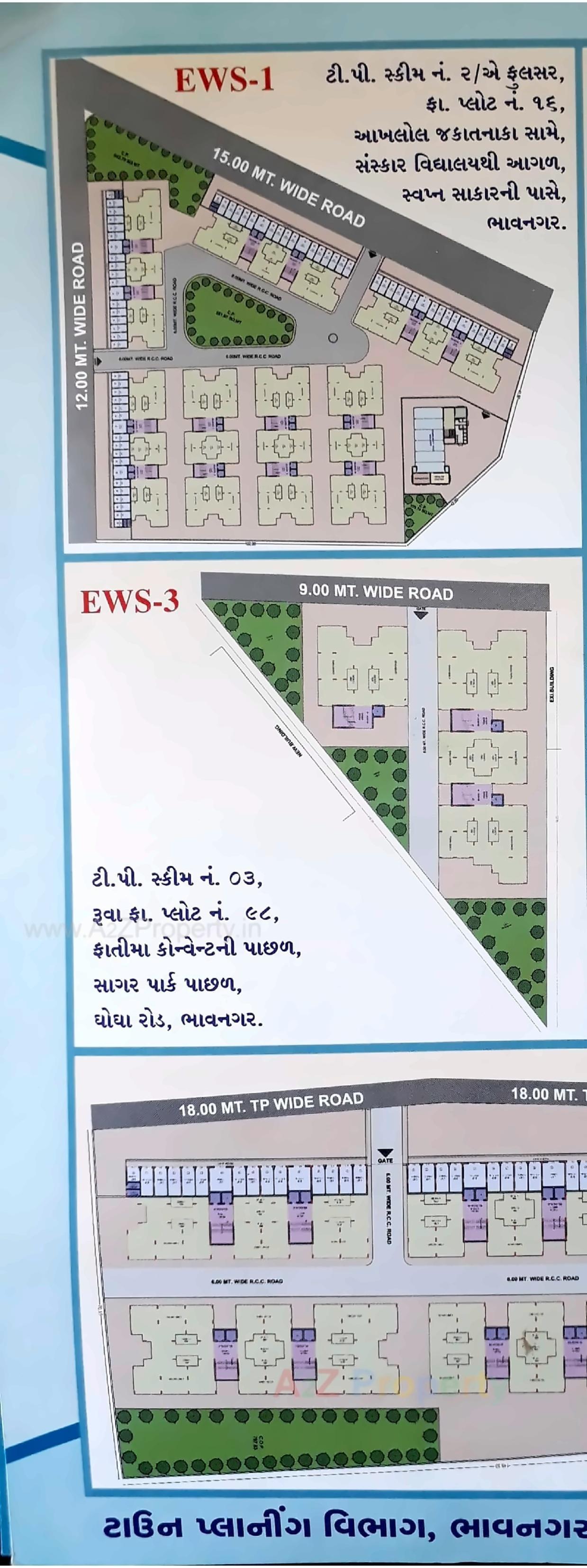 Layout of real estate project 2489 Ews Pmay Fp 10 located at Ruva, Bhavnagar, Gujarat