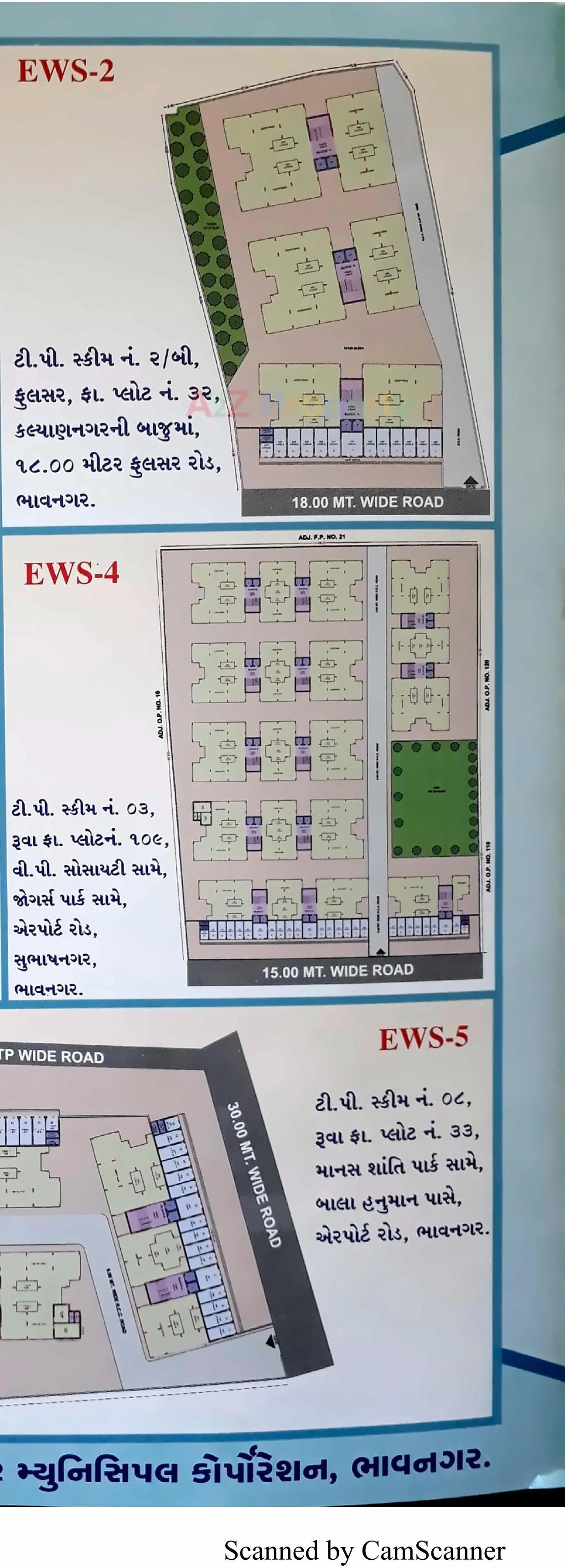 Layout of real estate project 2489 Ews Pmay Fp 33a located at Ruva, Bhavnagar, Gujarat