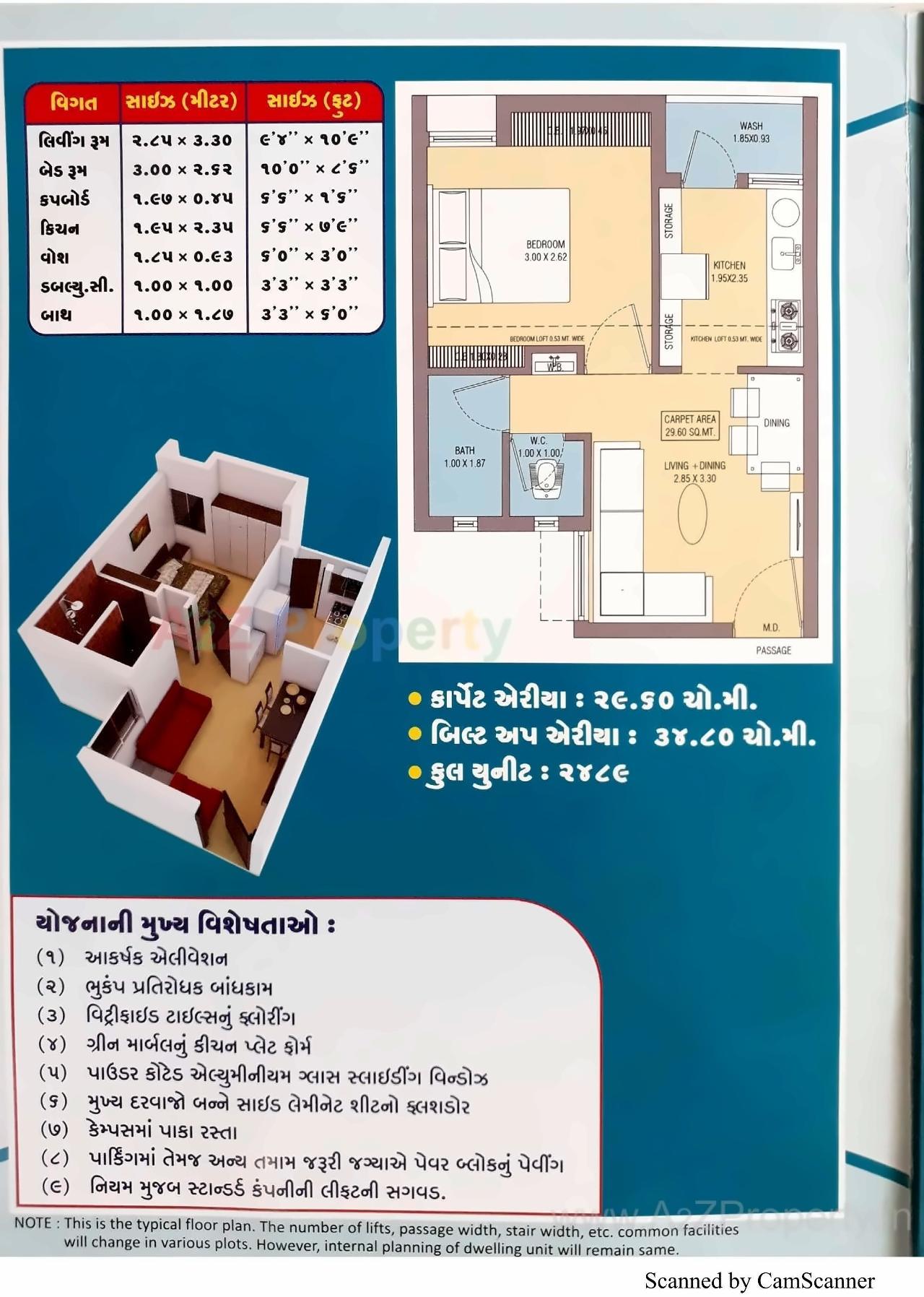 Layout of real estate project 2489 Ews Pmay Fp located at Ruva, Bhavnagar, Gujarat