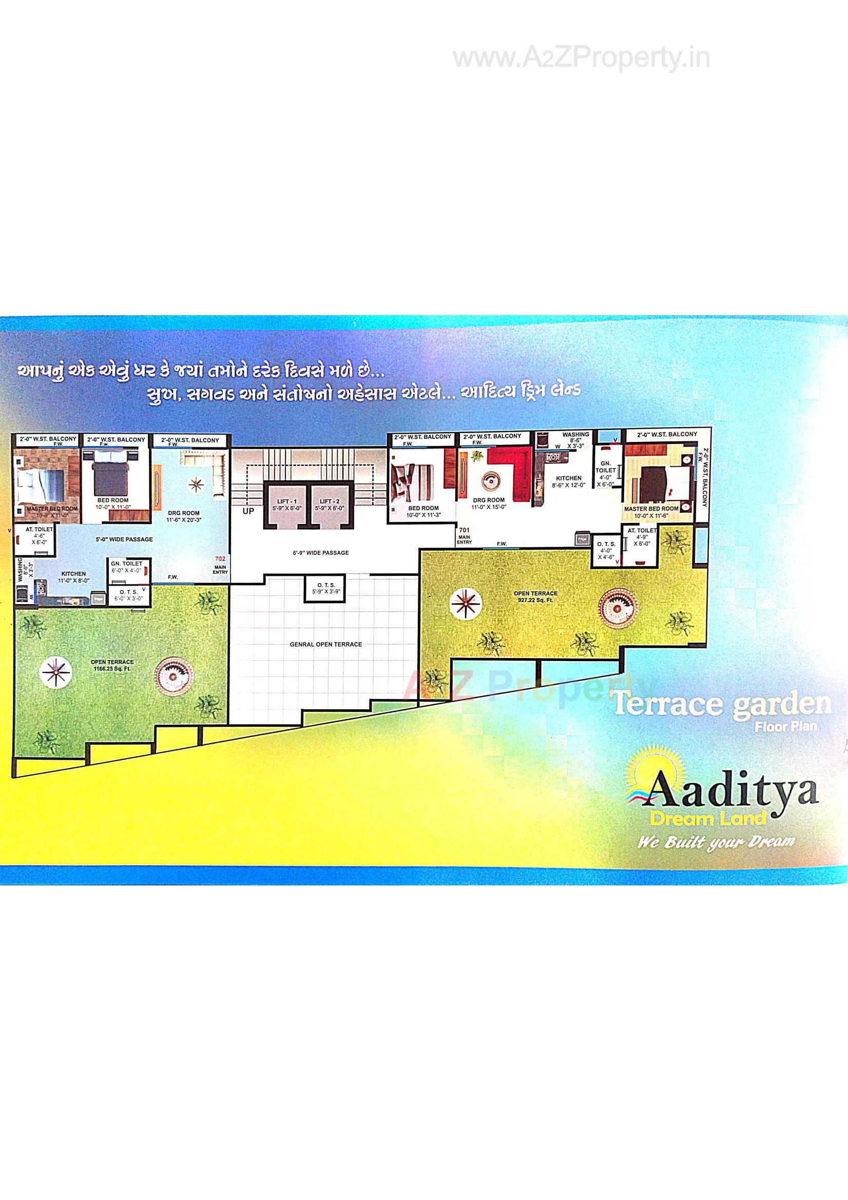 Layout of real estate project Aaditya Dream Land located at Chitra, Bhavnagar, Gujarat