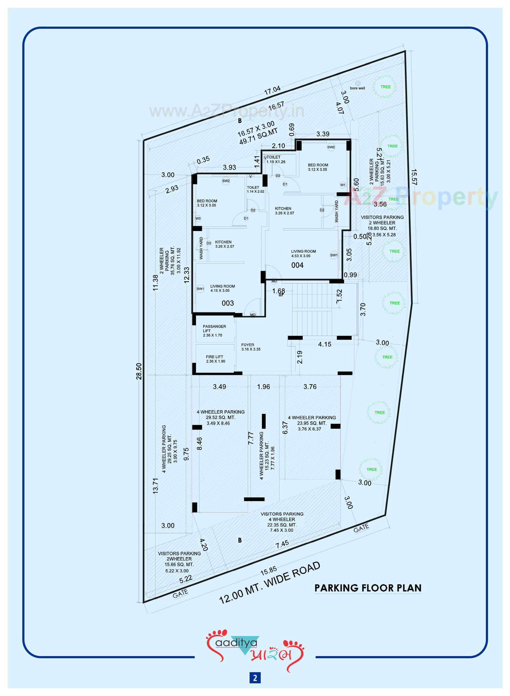Layout of real estate project Aaditya Prarambh located at Chitra, Bhavnagar, Gujarat