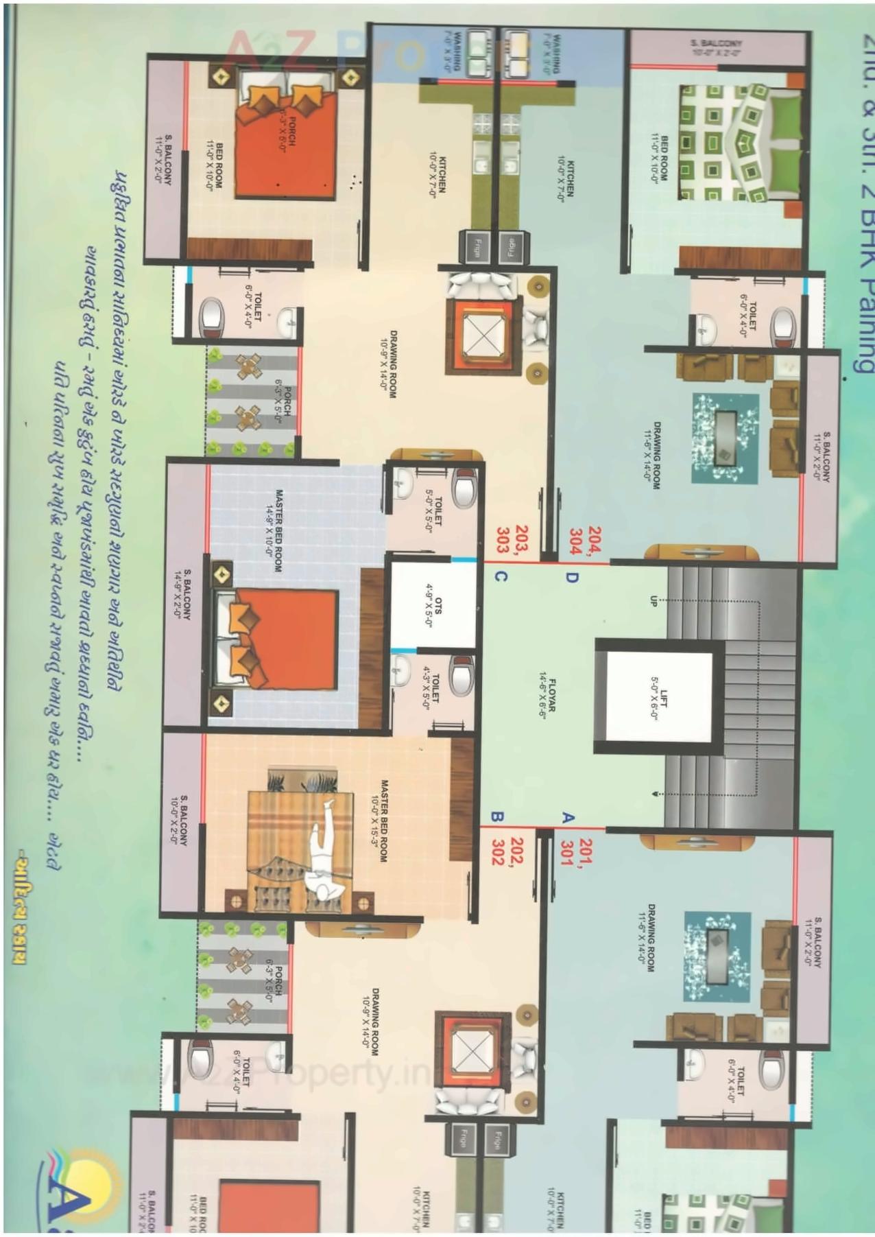 Layout of real estate project Aaditya Sky located at Chitra, Bhavnagar, Gujarat