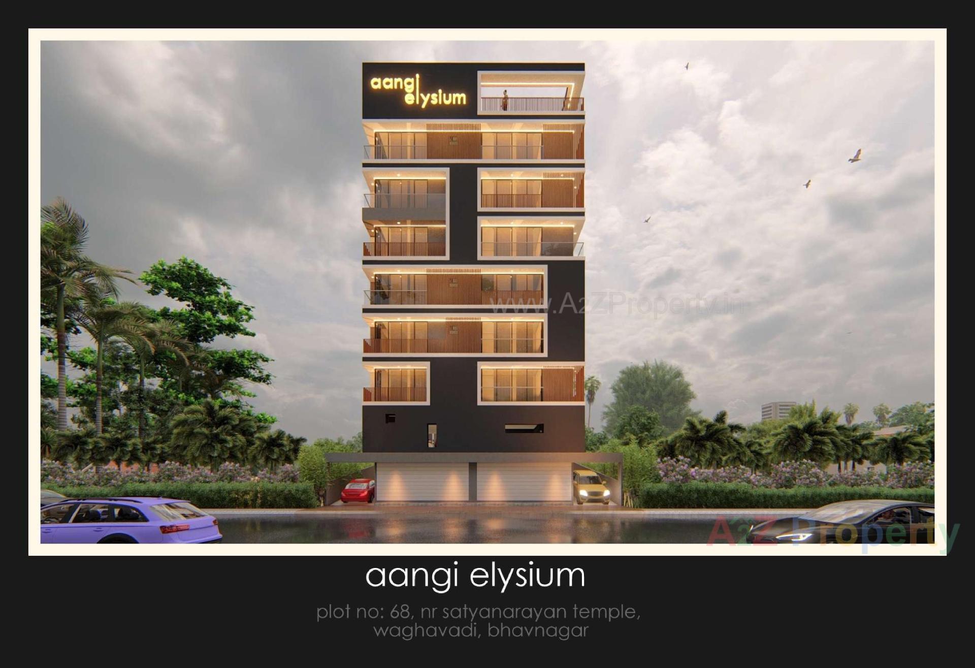 3D Elevation of real estate project Aangi Elysium located at Bhavnagar, Bhavnagar, Gujarat