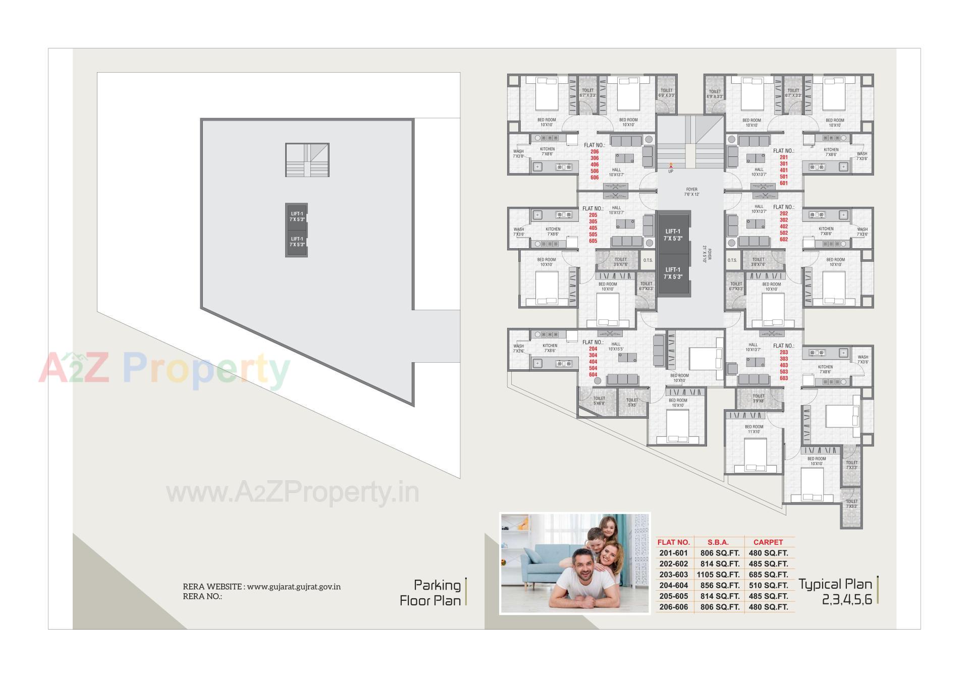 Layout of real estate project Aangi Heights located at Ruva, Bhavnagar, Gujarat