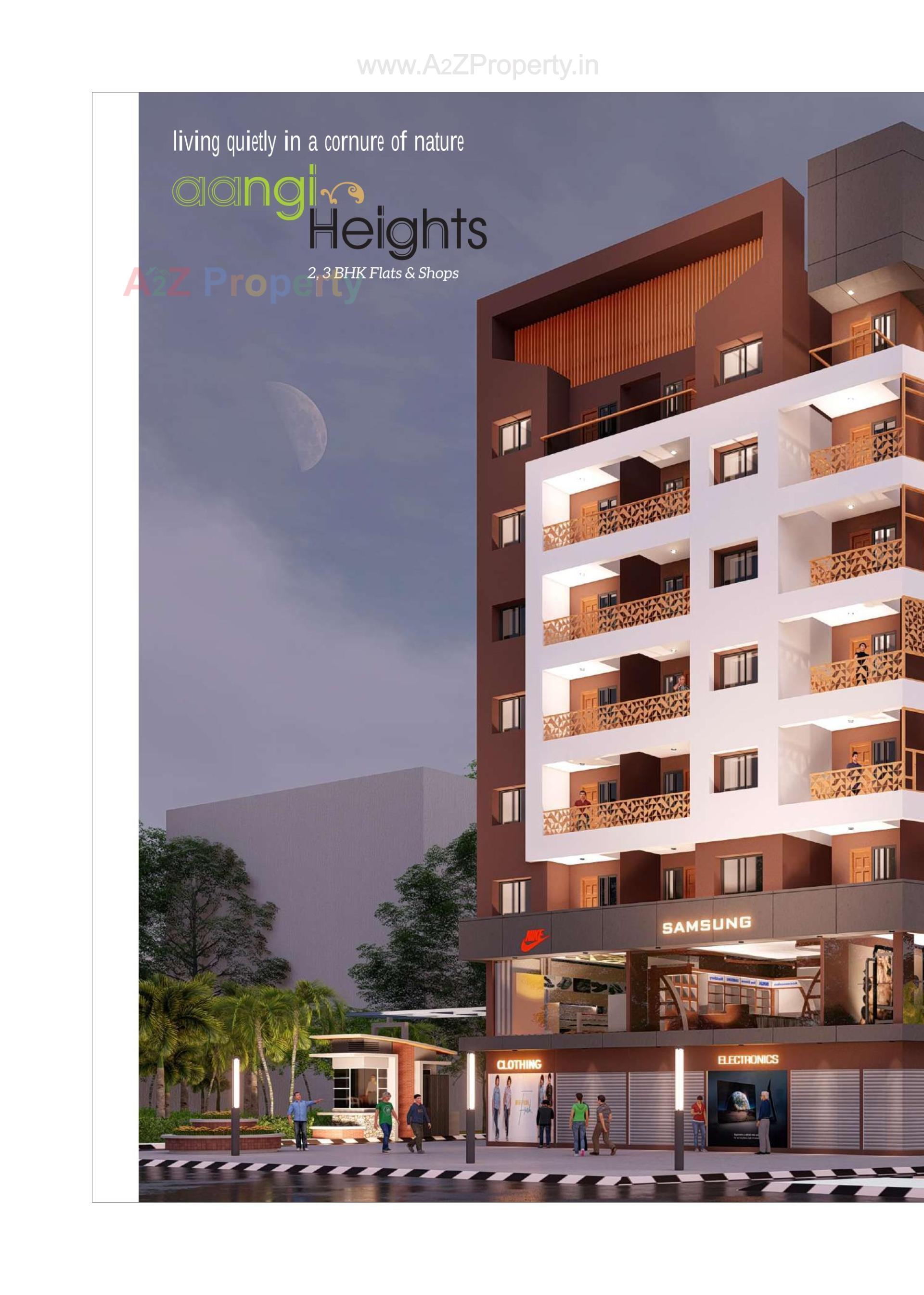 3D Elevation of real estate project Aangi Heights located at Ruva, Bhavnagar, Gujarat