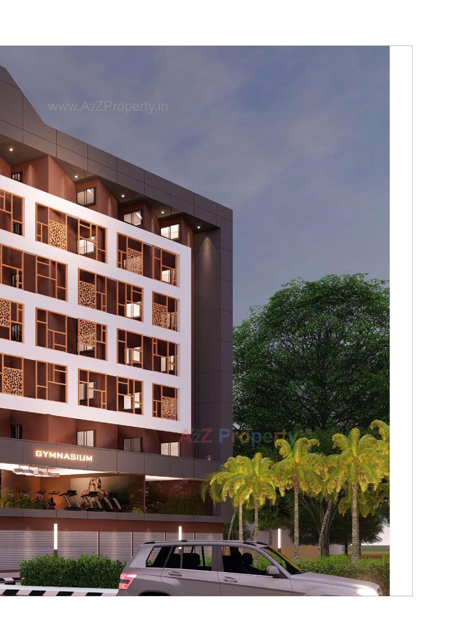 3D Elevation of real estate project Aangi Heights located at Ruva, Bhavnagar, Gujarat