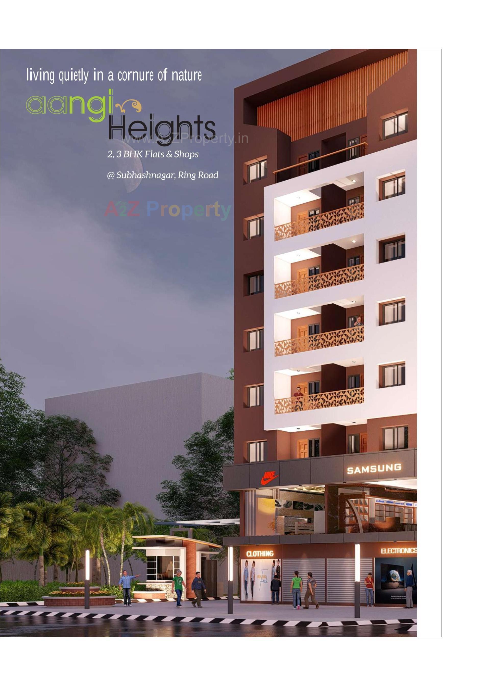 3D Elevation of real estate project Aangi Heights located at Ruva, Bhavnagar, Gujarat