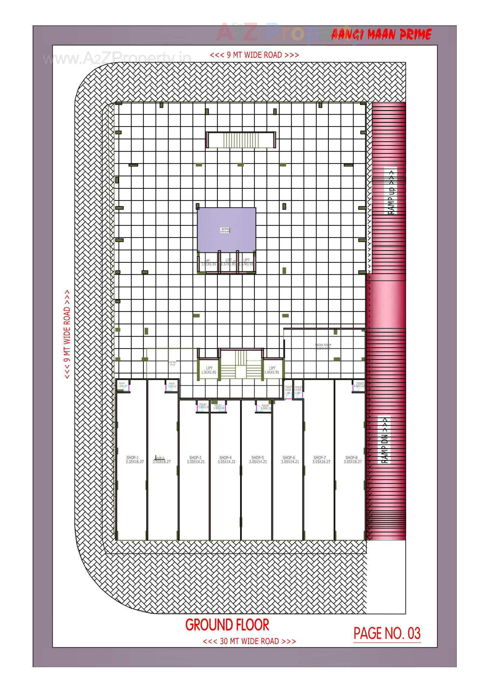 Layout of real estate project Aangi Maan Prime located at Ruva, Bhavnagar, Gujarat