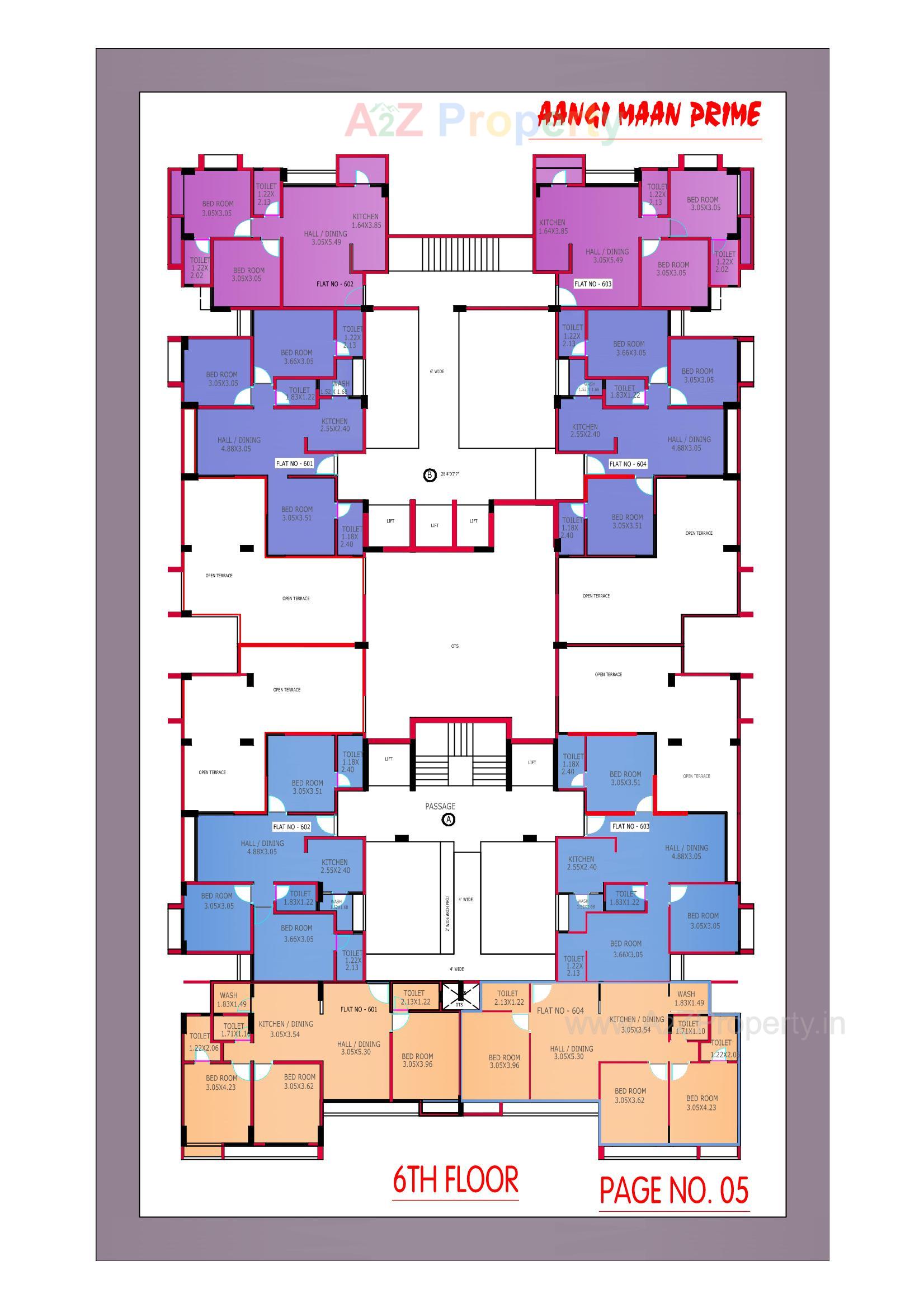 Layout of real estate project Aangi Maan Prime located at Ruva, Bhavnagar, Gujarat