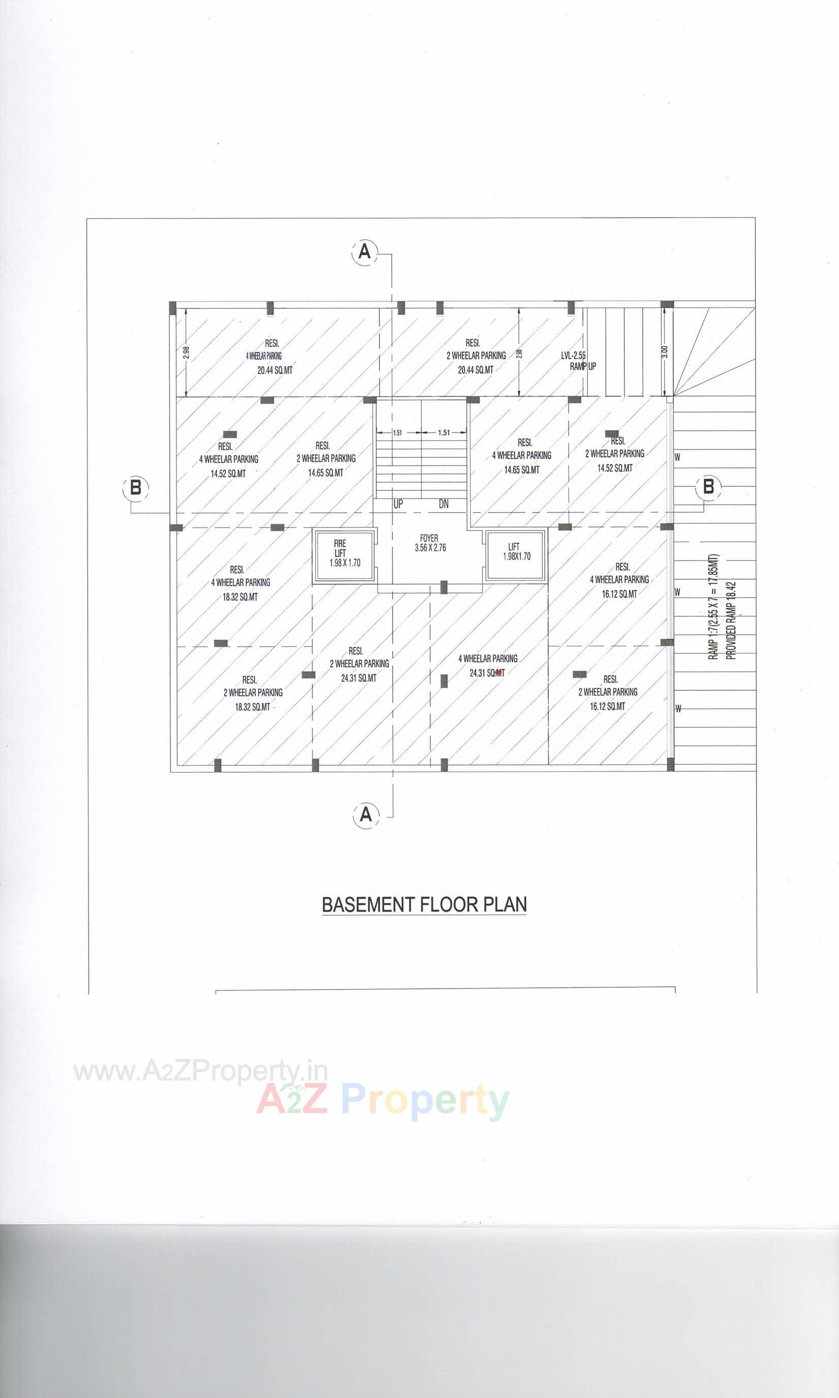 Layout of real estate project Aarya Edge located at Adewada, Bhavnagar, Gujarat