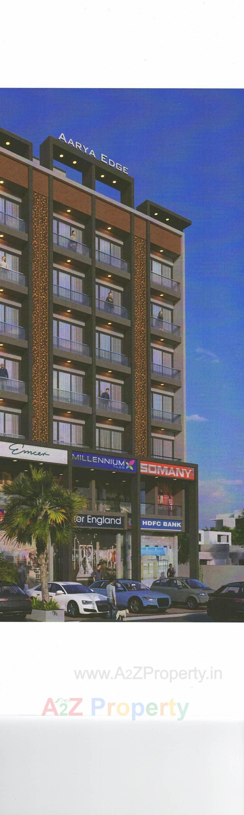 3D Elevation of real estate project Aarya Edge located at Adewada, Bhavnagar, Gujarat