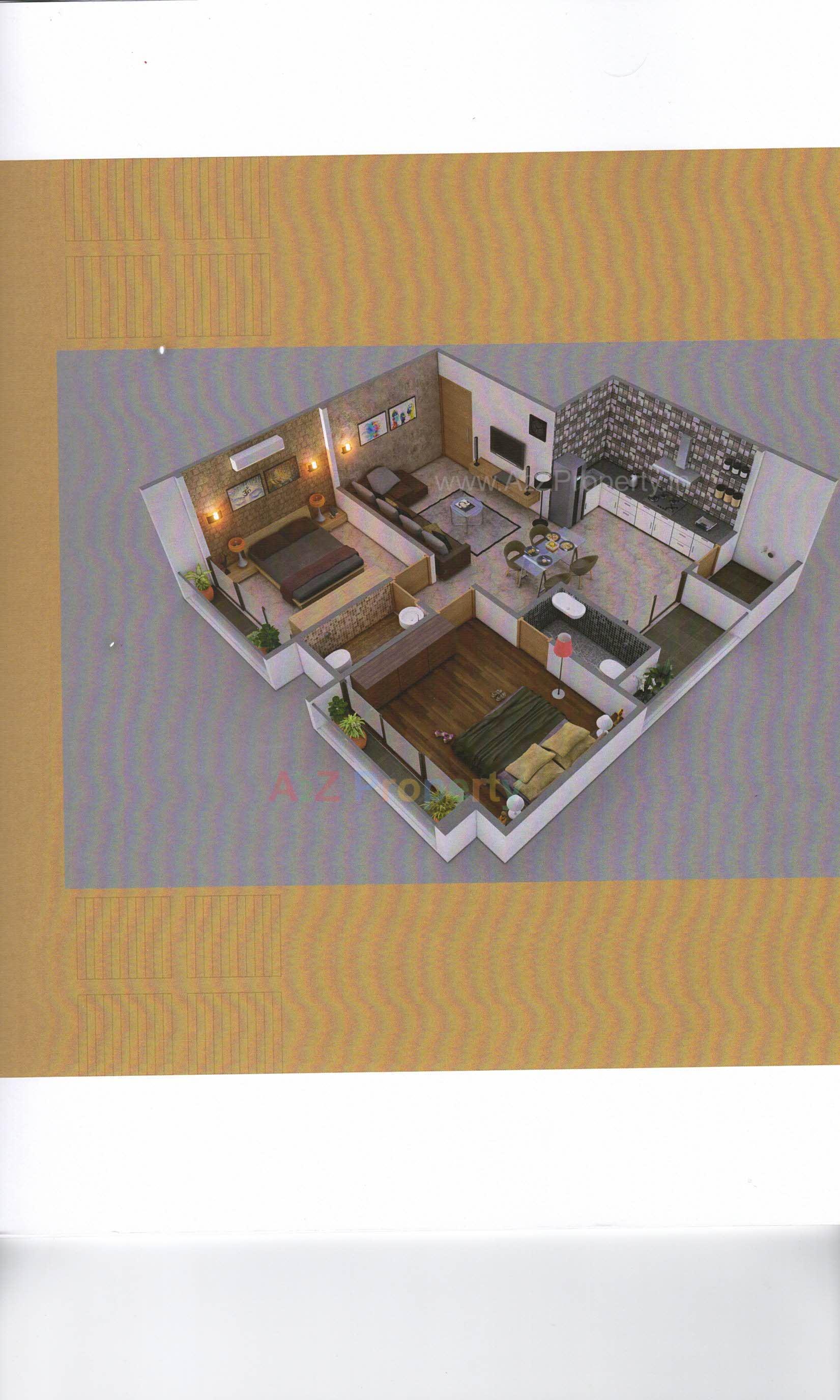 Layout of real estate project Aarya Edge located at Adewada, Bhavnagar, Gujarat