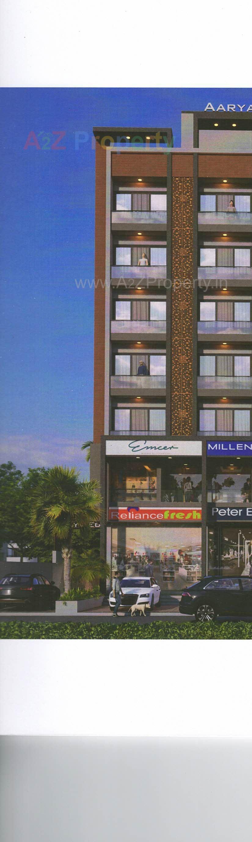 3D Elevation of real estate project Aarya Edge located at Adewada, Bhavnagar, Gujarat